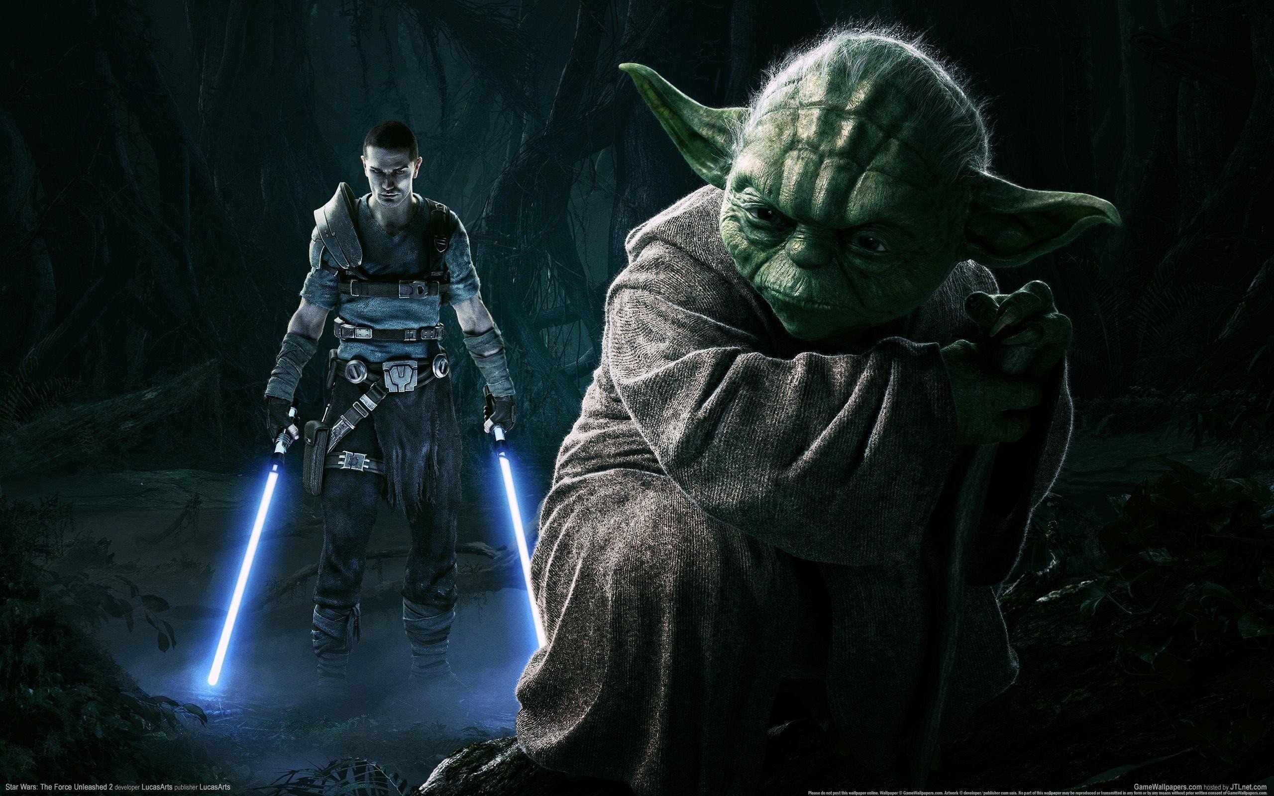 2560x1600 Wallpaper Yoda, Star Wars, The Force Unleashed, Lightsaber, Starkiller .