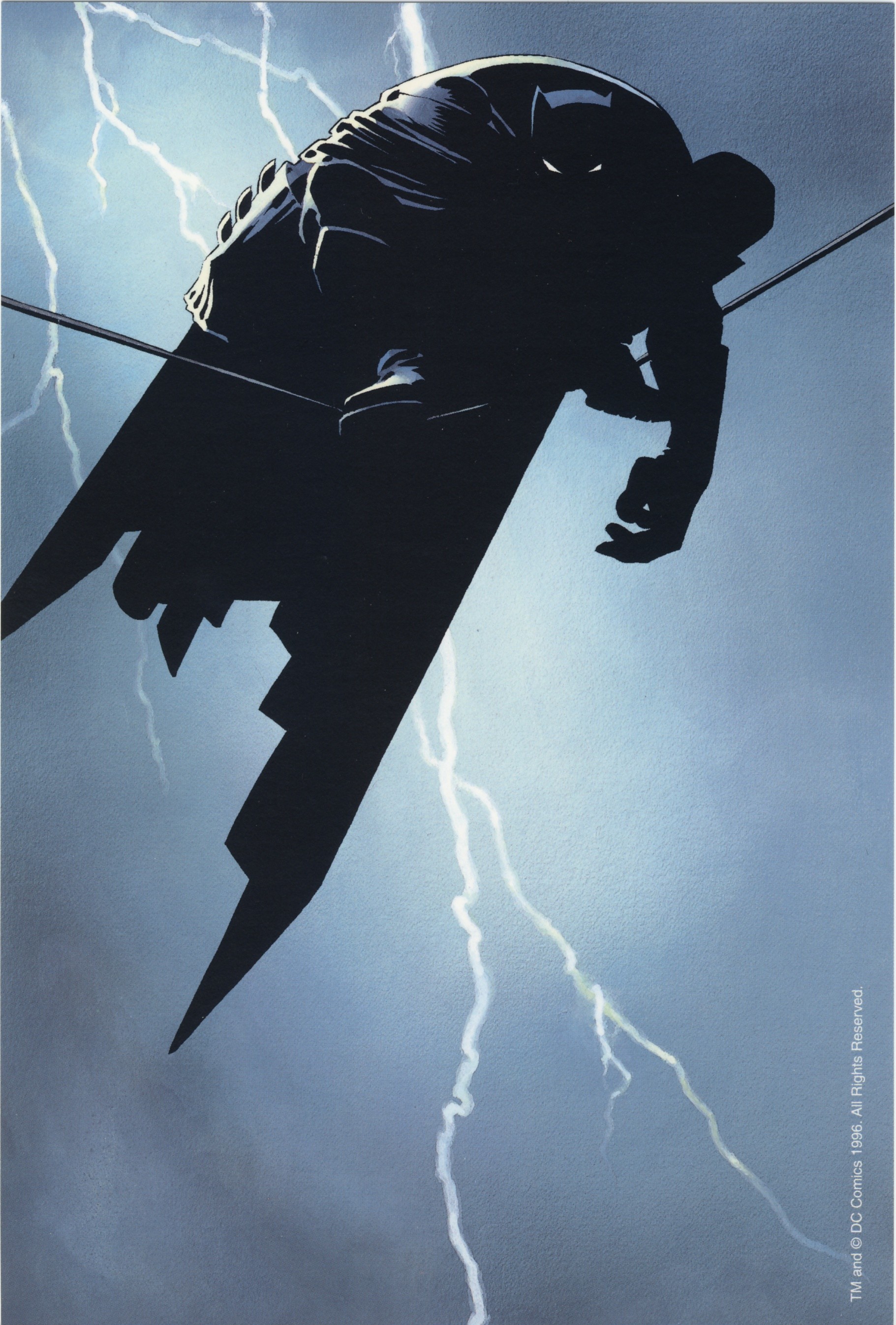 1821x2690 Dark Knight - Frank Miller - this poster got me back into batman after the  terrible movies came out.