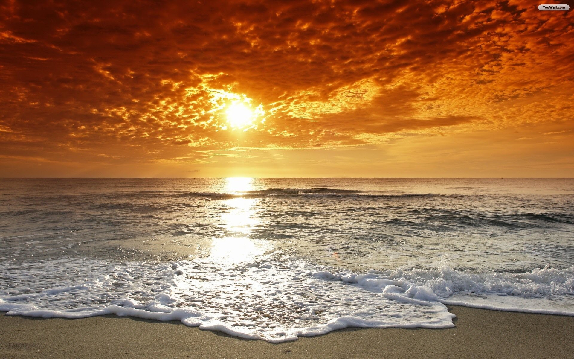 1920x1200 Awesome Beach Sunset Wallpaper