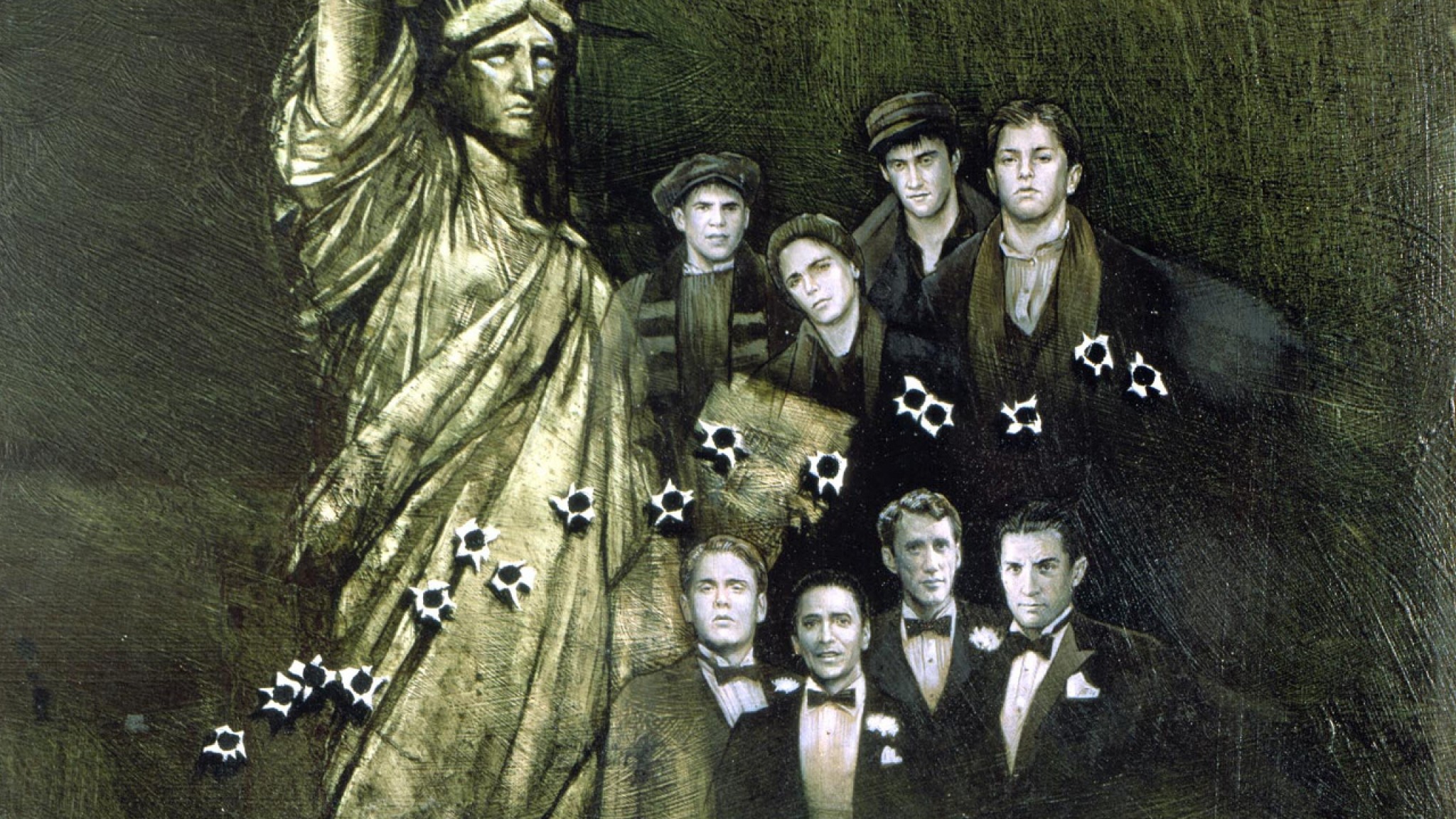 2048x1152  Wallpaper once upon a time in america, boys, statue of liberty