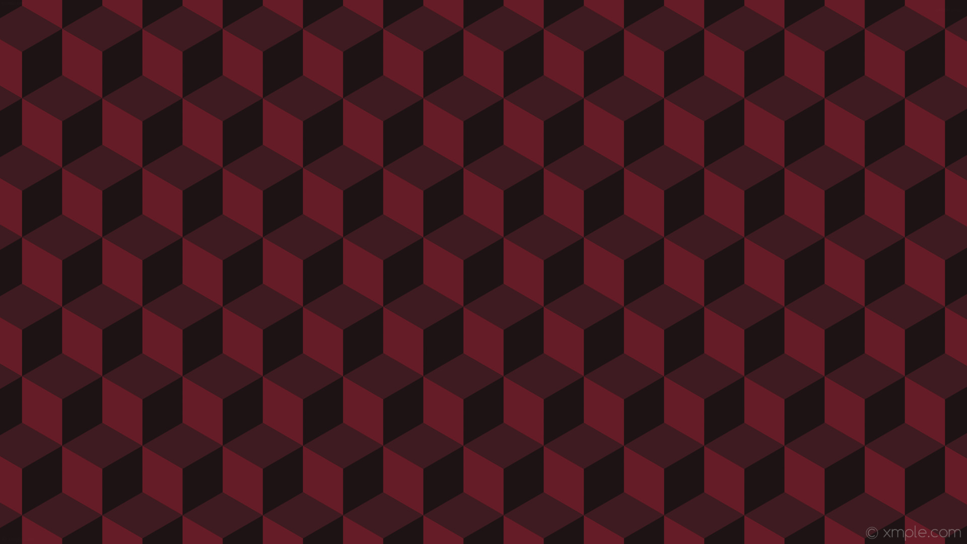 1920x1080 wallpaper red 3d cubes dark red #1d1314 #3e1b20 #661c26 60Â° 92px