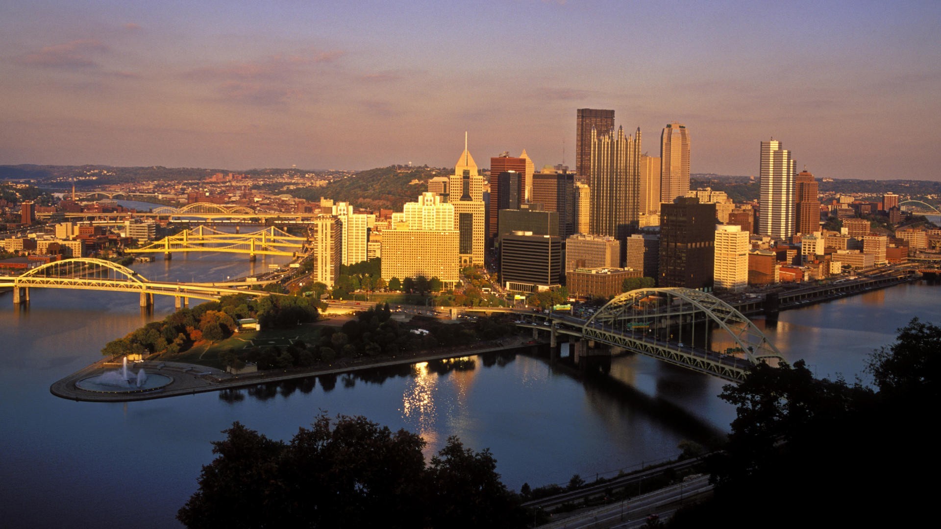 1920x1080 Pittsburgh City, Pennsylvania, USA - Wallpaper #38593