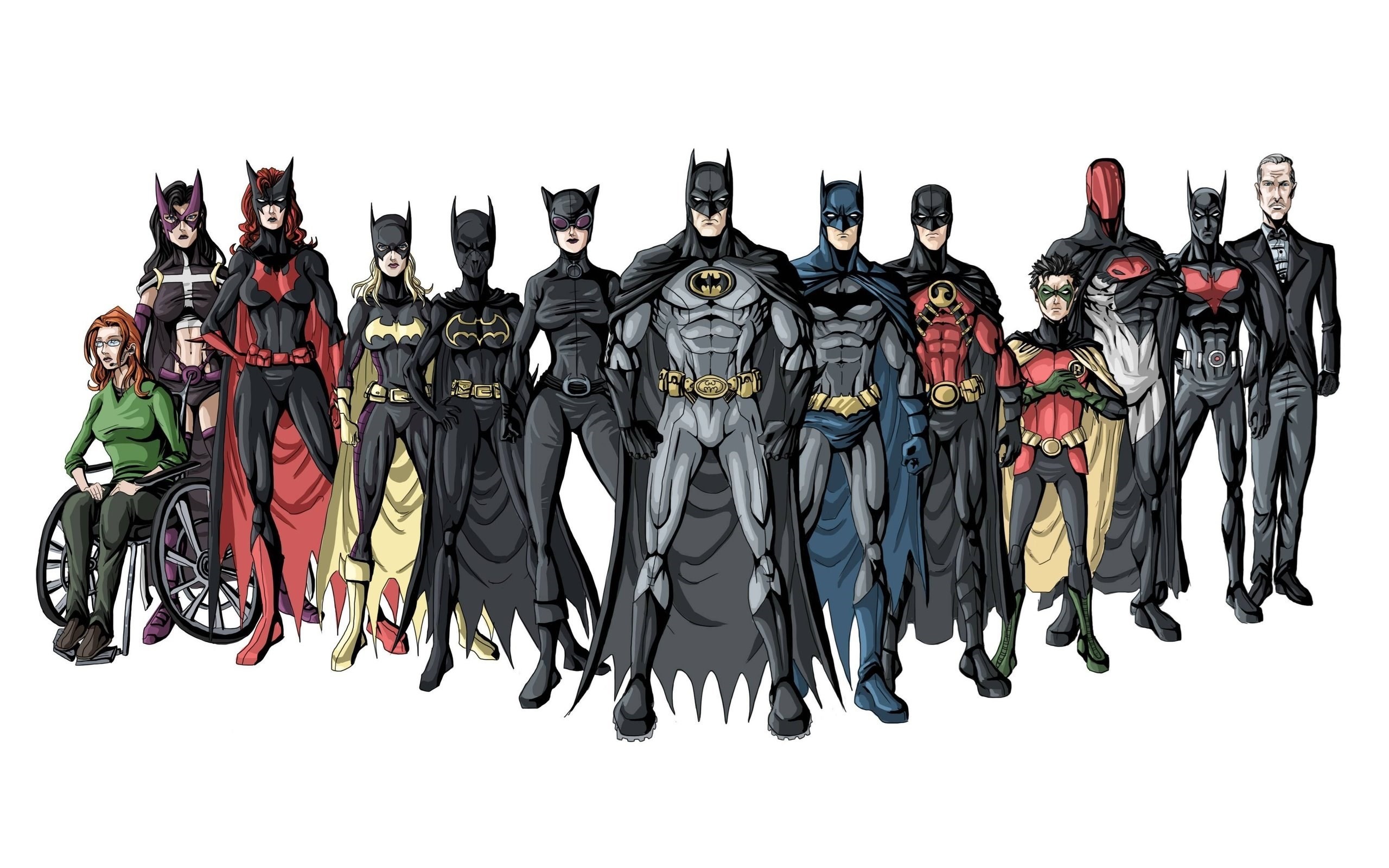 2560x1600  Batgirl, Nightwing, Robin, Red Cap, Batman Wallpapers .