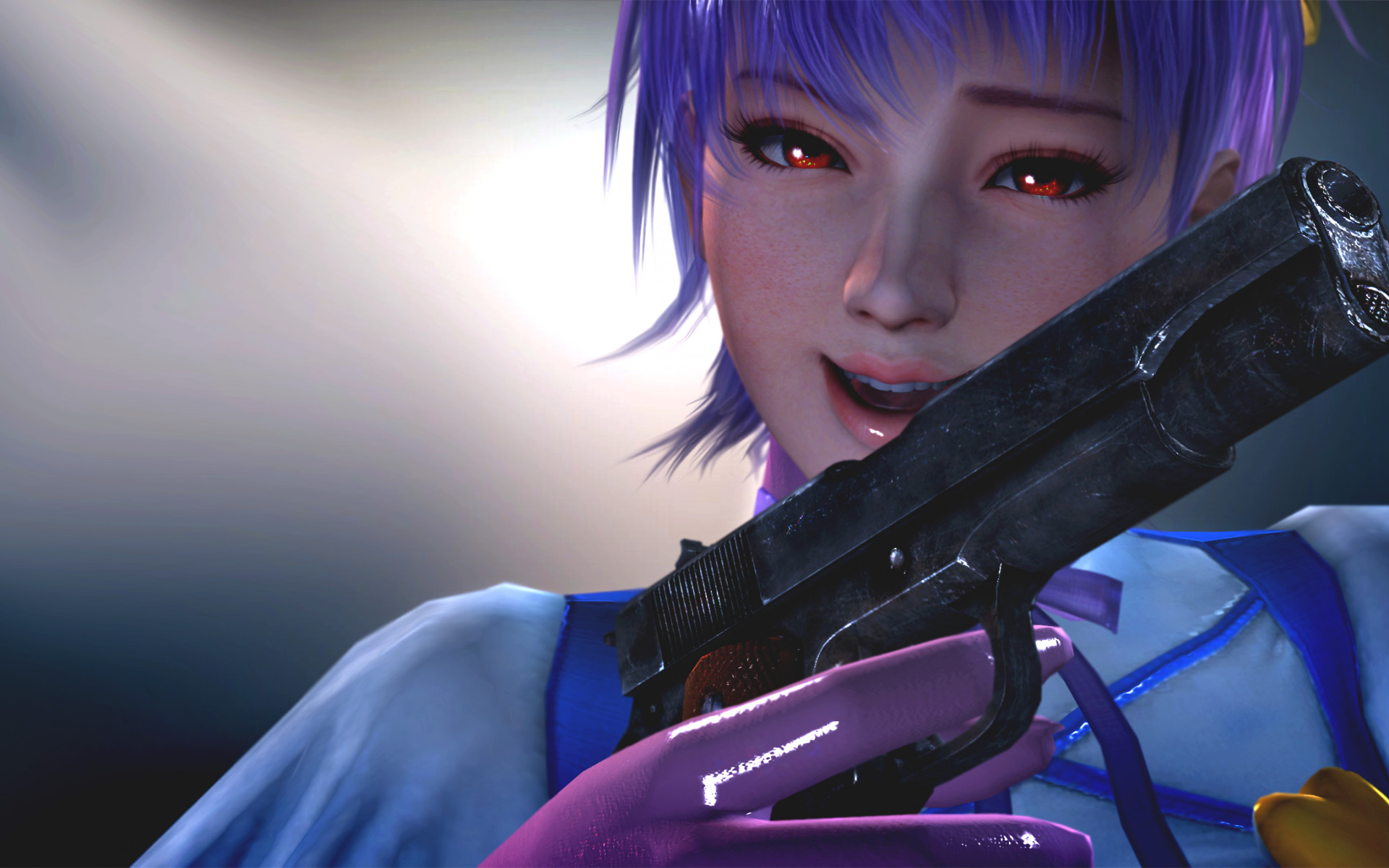 1920x1200 Ayane, Dead Or Alive, Red Eyes, Smiling, Anime Games