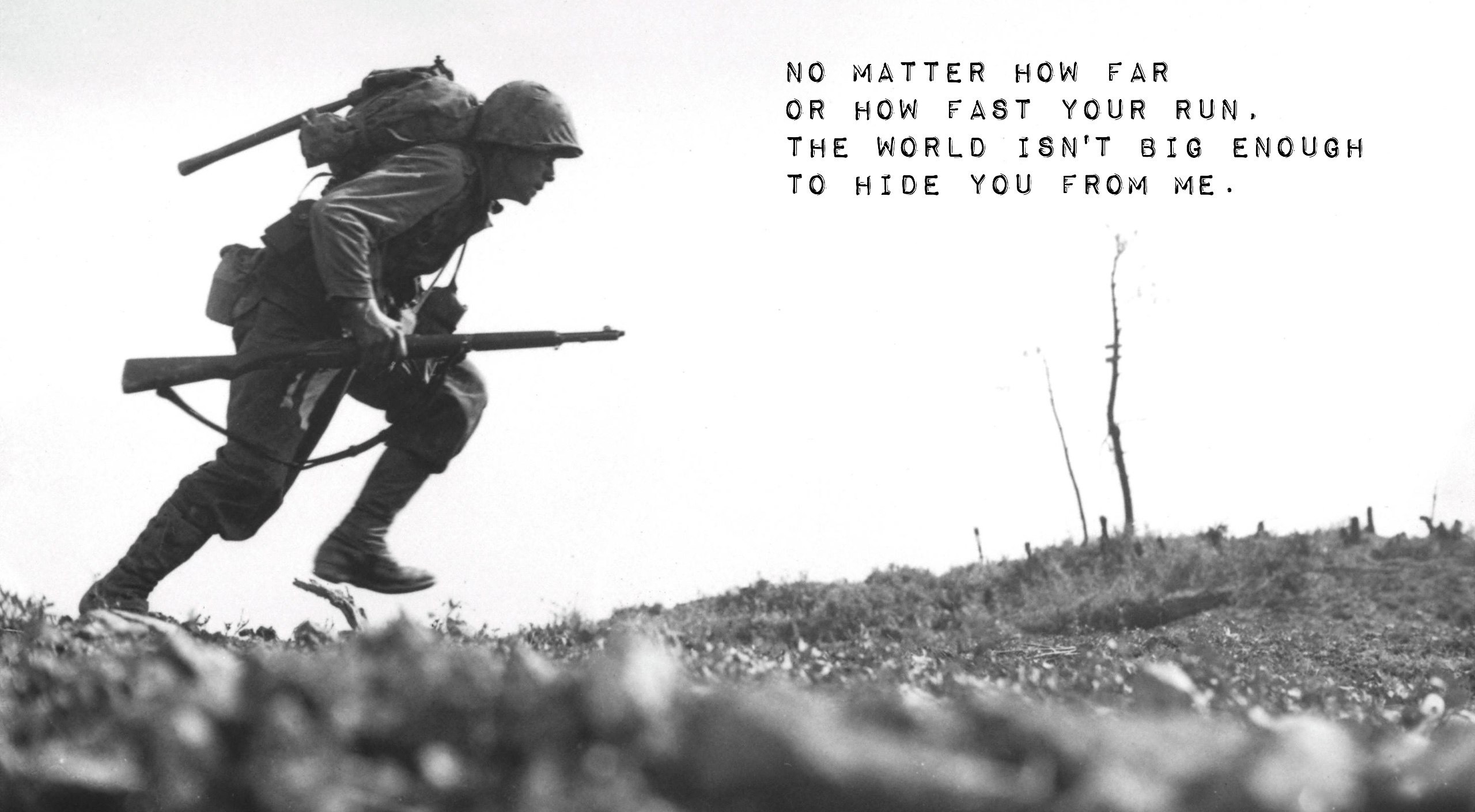 2560x1409 Army quote soldier world war 2 HD Wallpaper