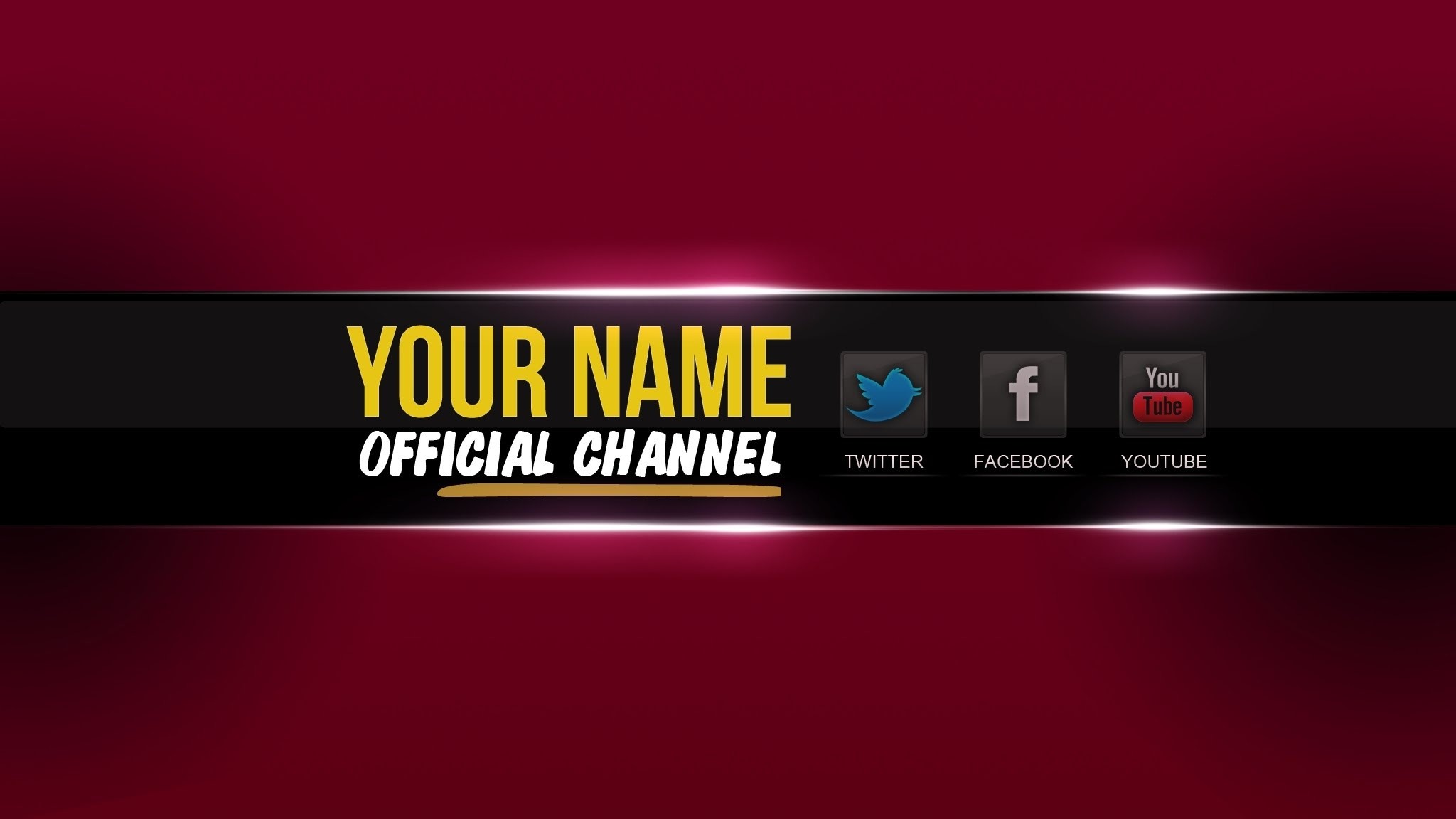 2048x1152 Youtube Banner Template Psd | Cyberuse for Banner For Youtube 3991