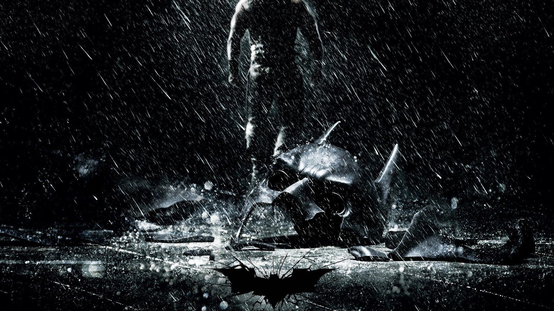 1920x1080 Batman movies rain masks Batman The Dark Knight Rises / Wallpaper