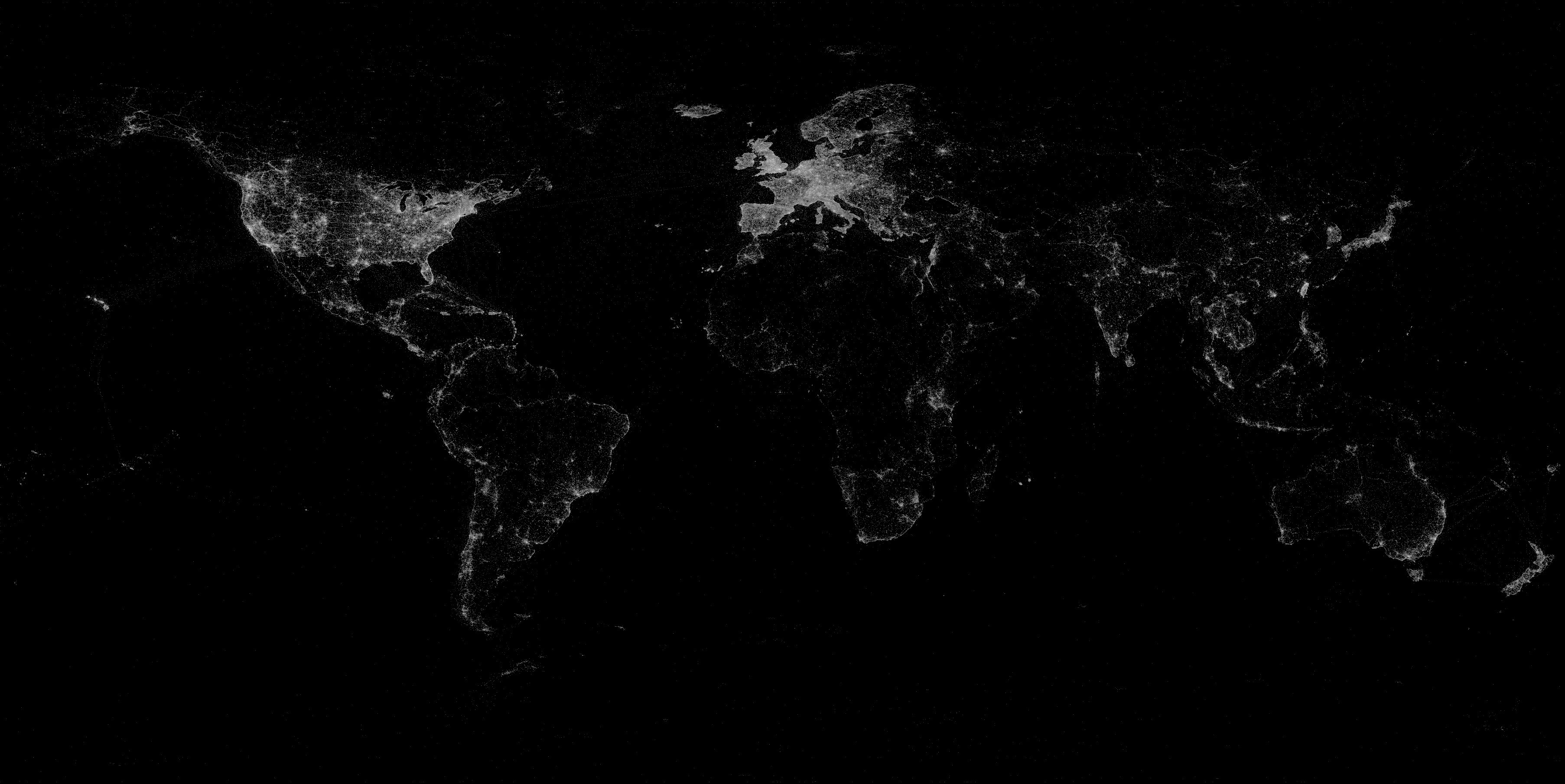 3611x1810 Dark World Map Wallpaper 4696