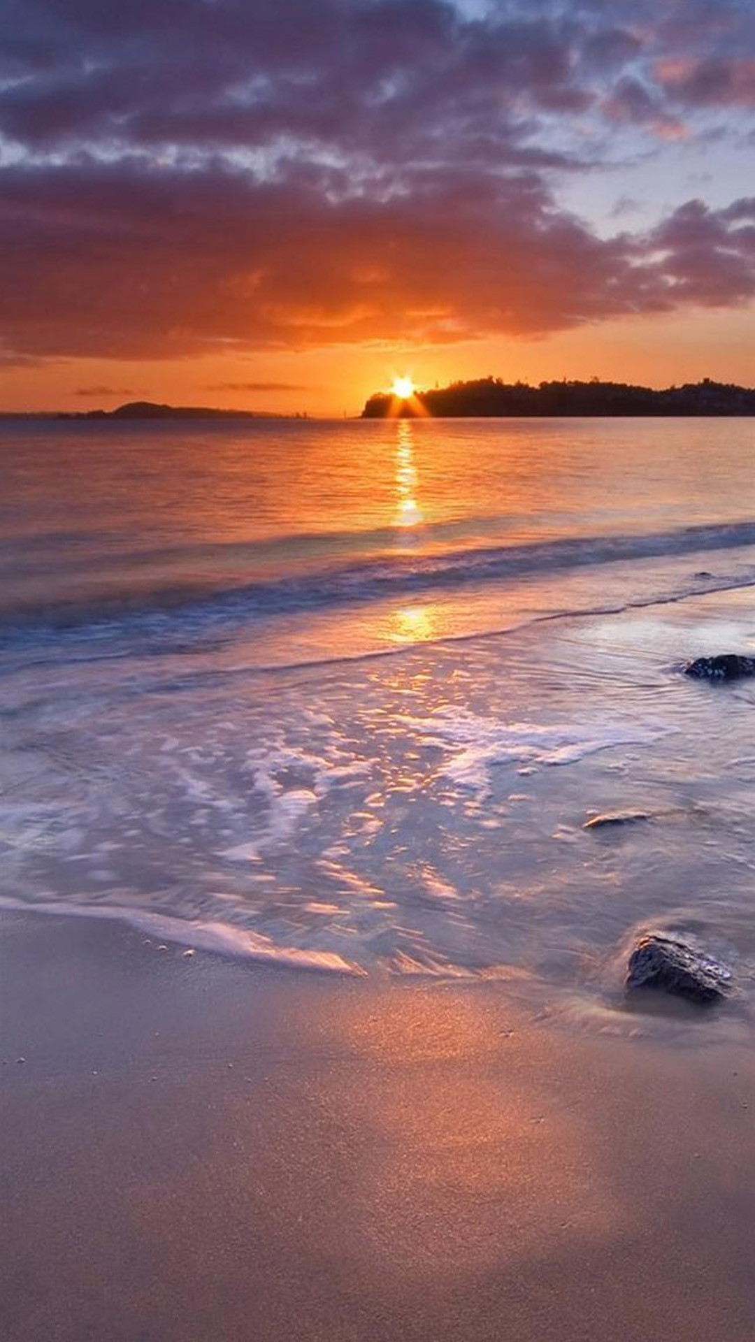 1080x1920 Sunset Beach Samsung Galaxy S5 Wallpaper