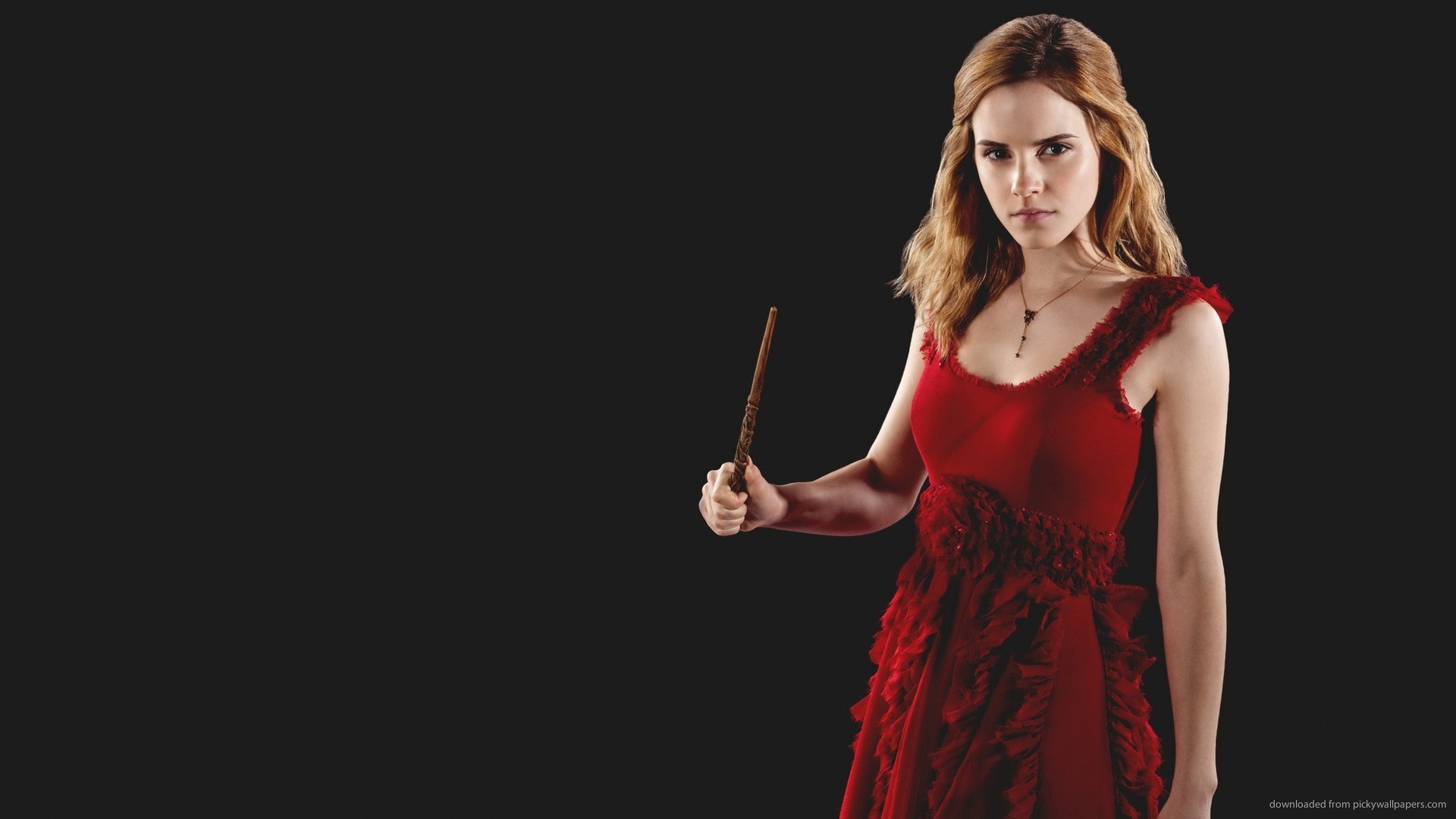 1920x1080 HD Hermione Granger In A Red Dress wallpaper