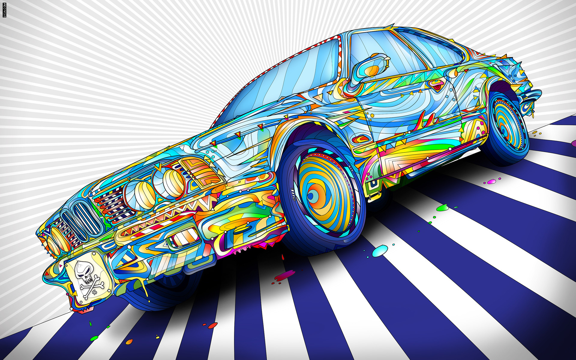 1920x1200 Bmw cars vivid colors fan art wallpaper