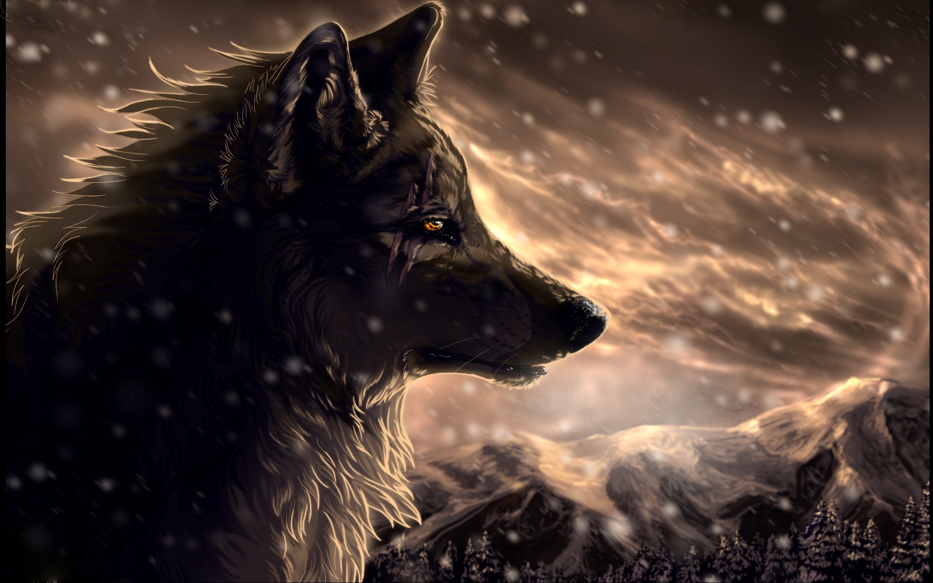 1920x1200 Animated Wolf Wallpapers | 
