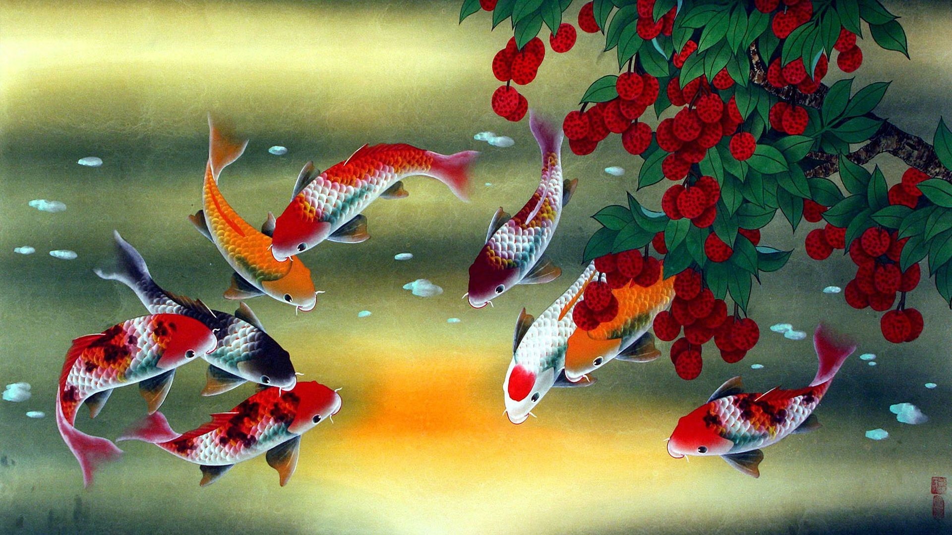1920x1080 Wallpaper Pack - Fish Paintings (Rare)
