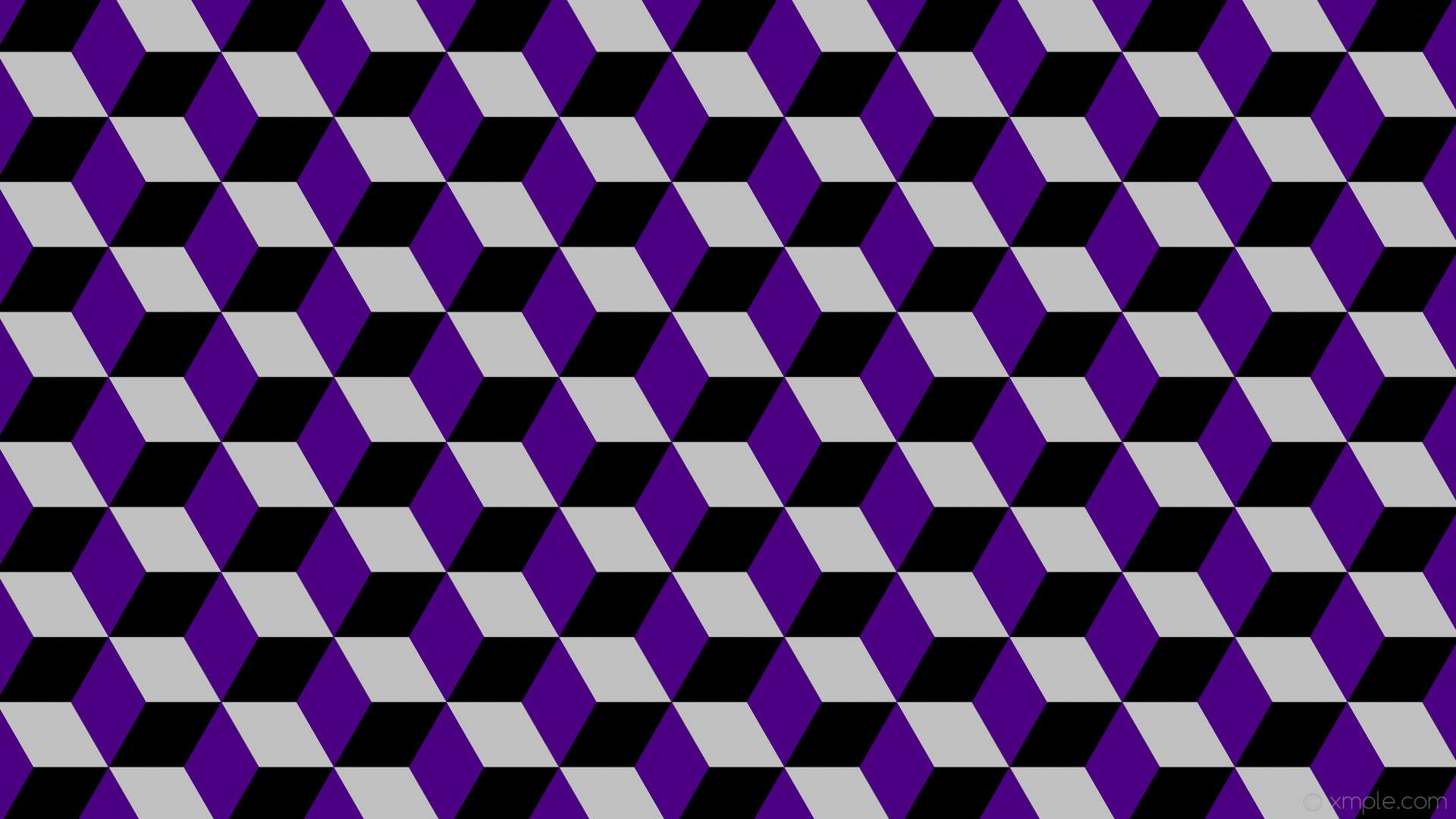 1920x1080 wallpaper purple grey 3d cubes black silver indigo #000000 #c0c0c0 #4b0082  30Â°