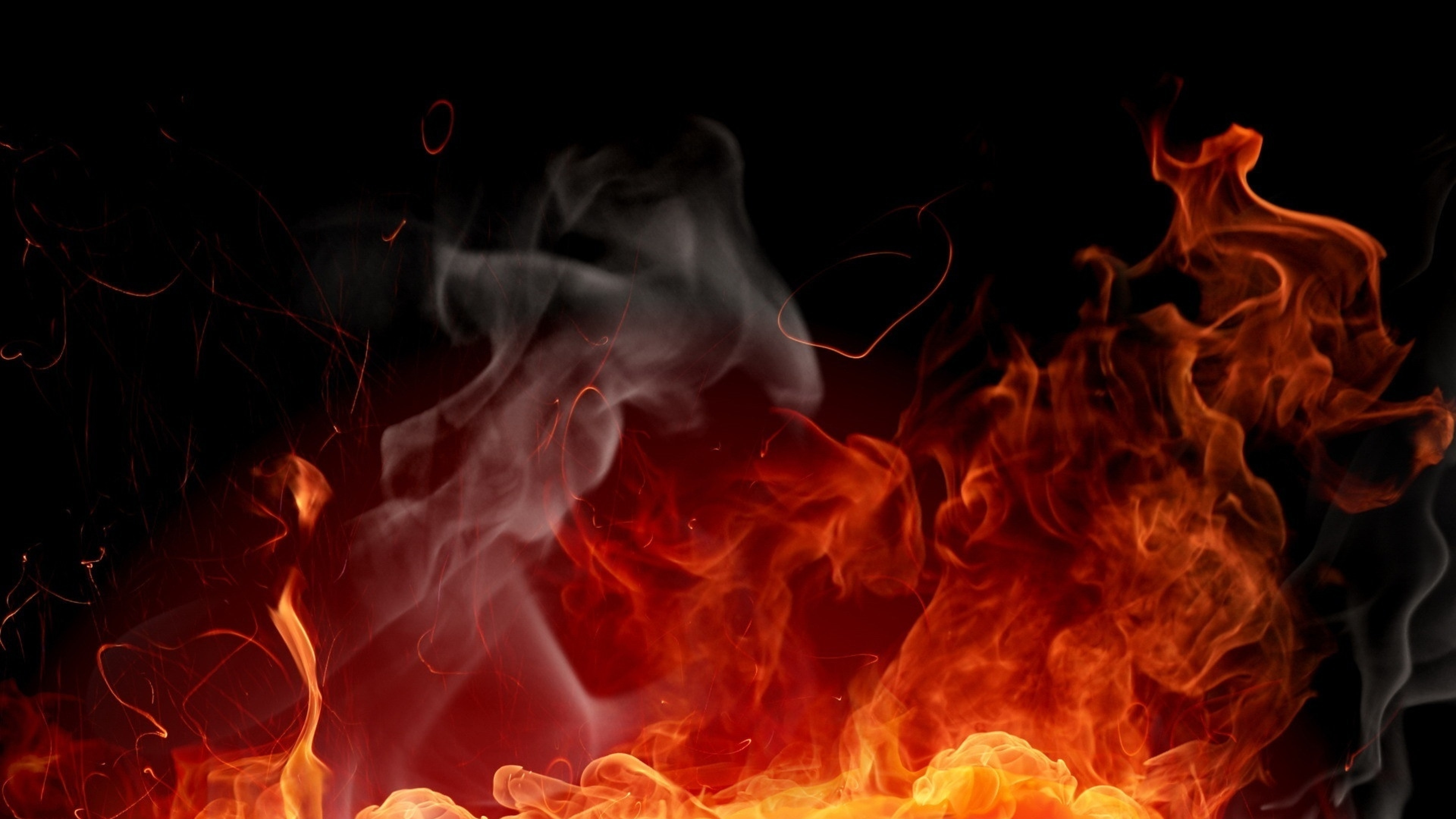 3840x2160 Preview wallpaper fire, background, color, abstraction 