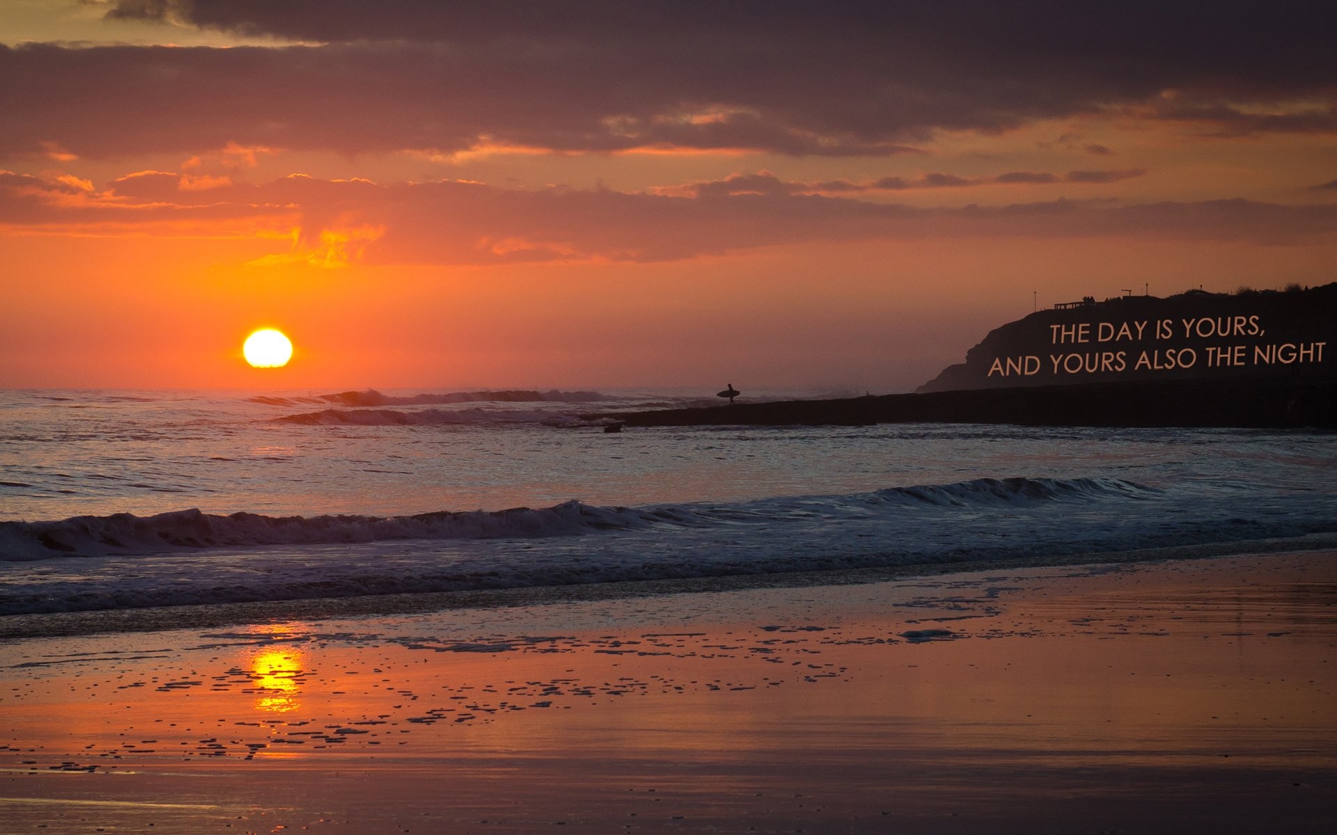 1920x1200 Santa Cruz Beach Sunset ...