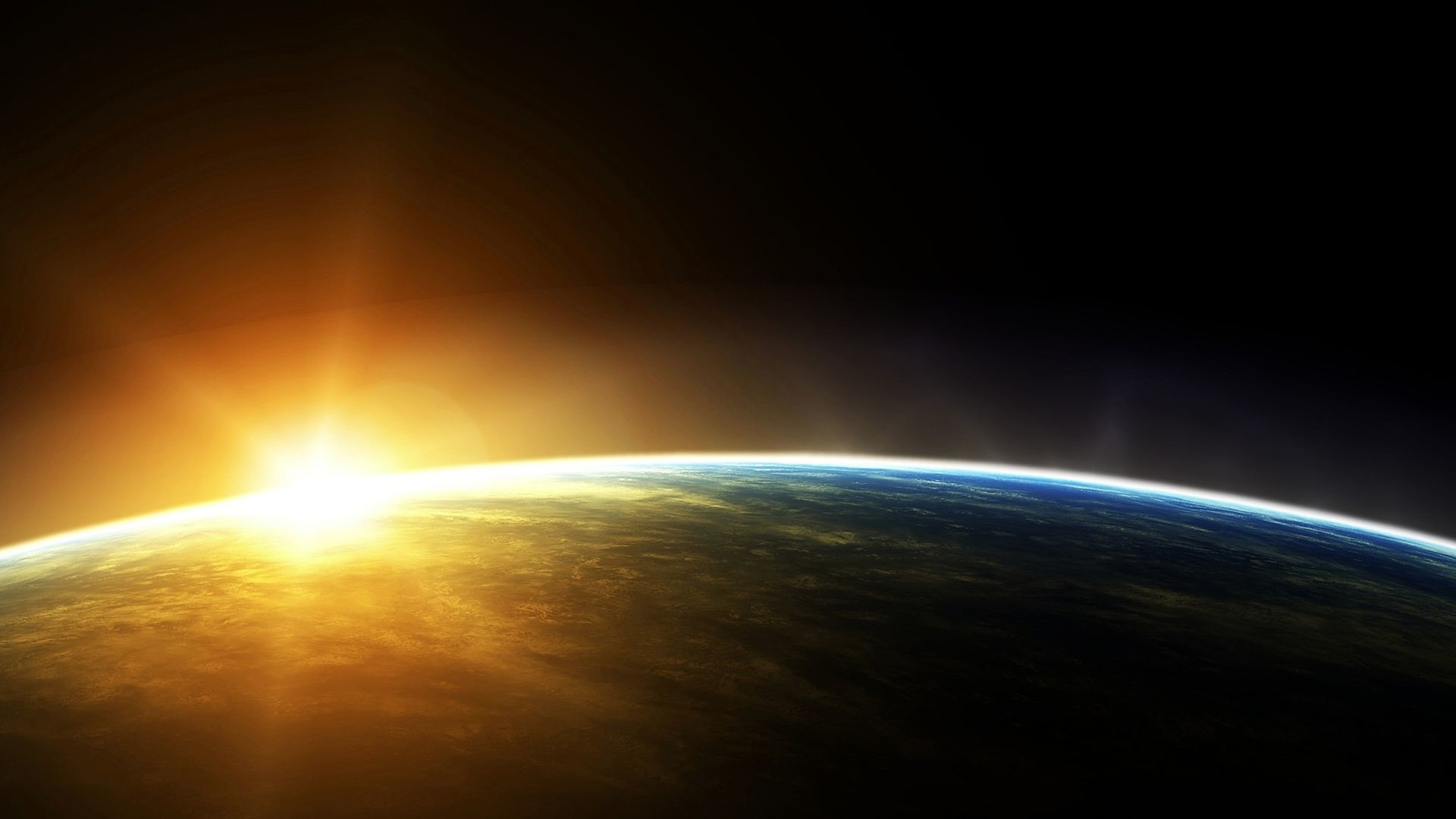1920x1080 Nasa Space | Earth Sunrise from Space NASA HD Wallpaper (Full HD -  )