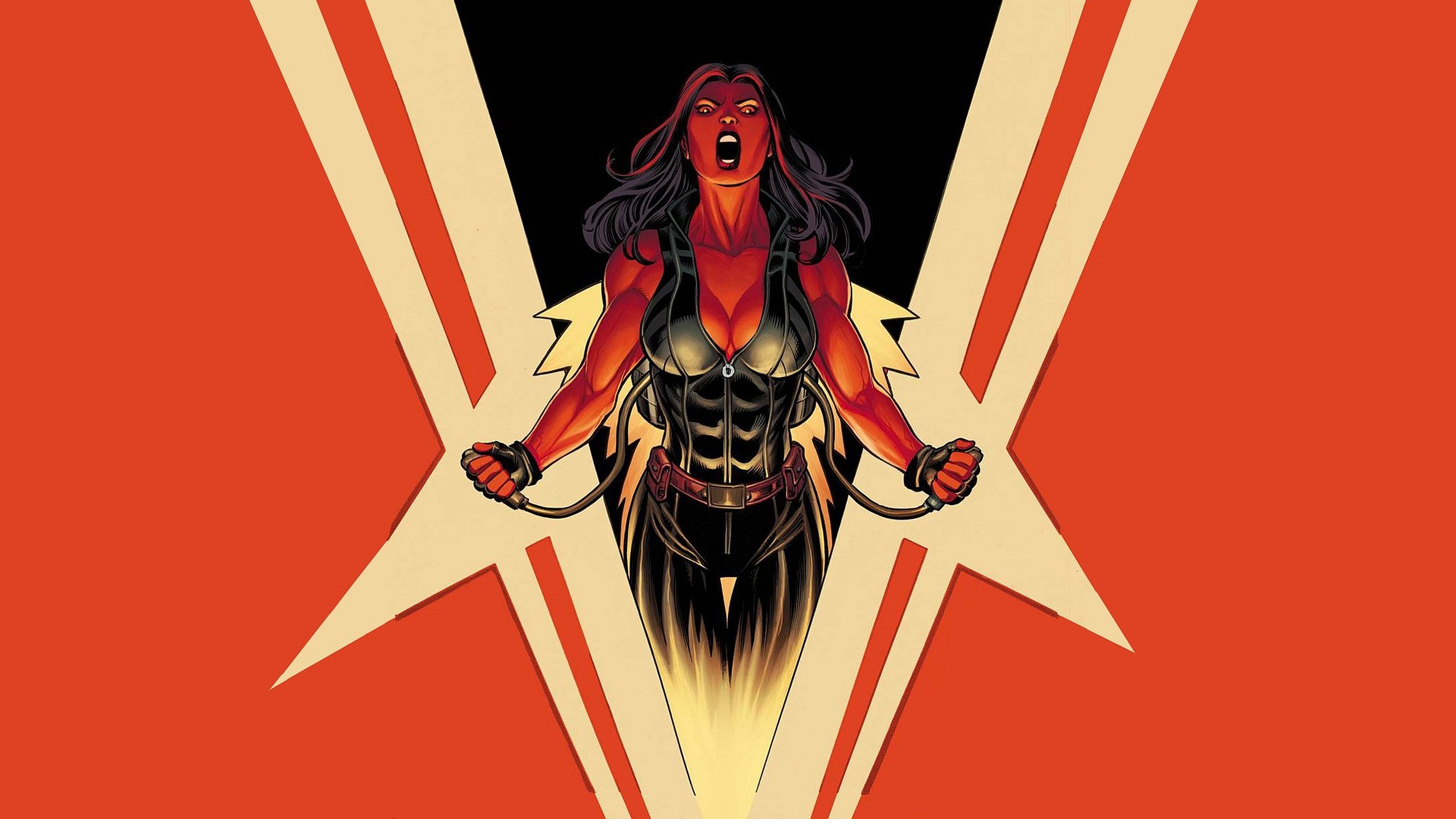 2560x1440 Comics - Red She-Hulk Wallpaper