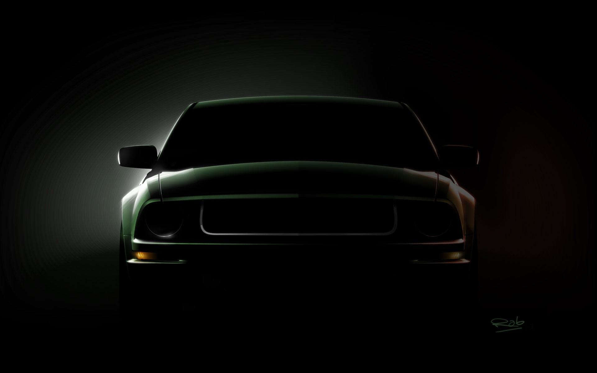 1920x1200 Mustang Logo Black Backgrounds