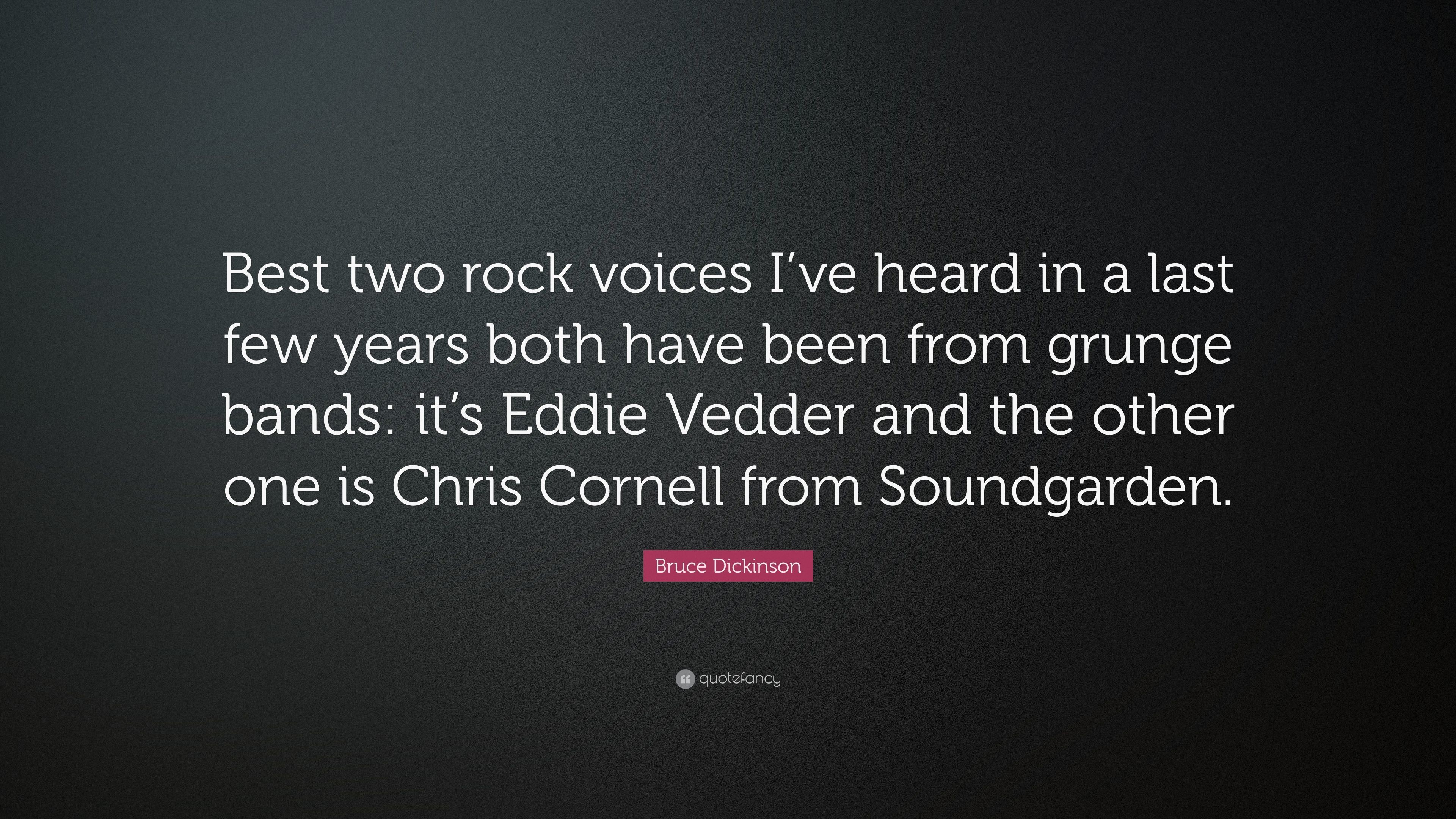 3840x2160 Bruce Dickinson Quote: “Best two rock voices I've heard in a last