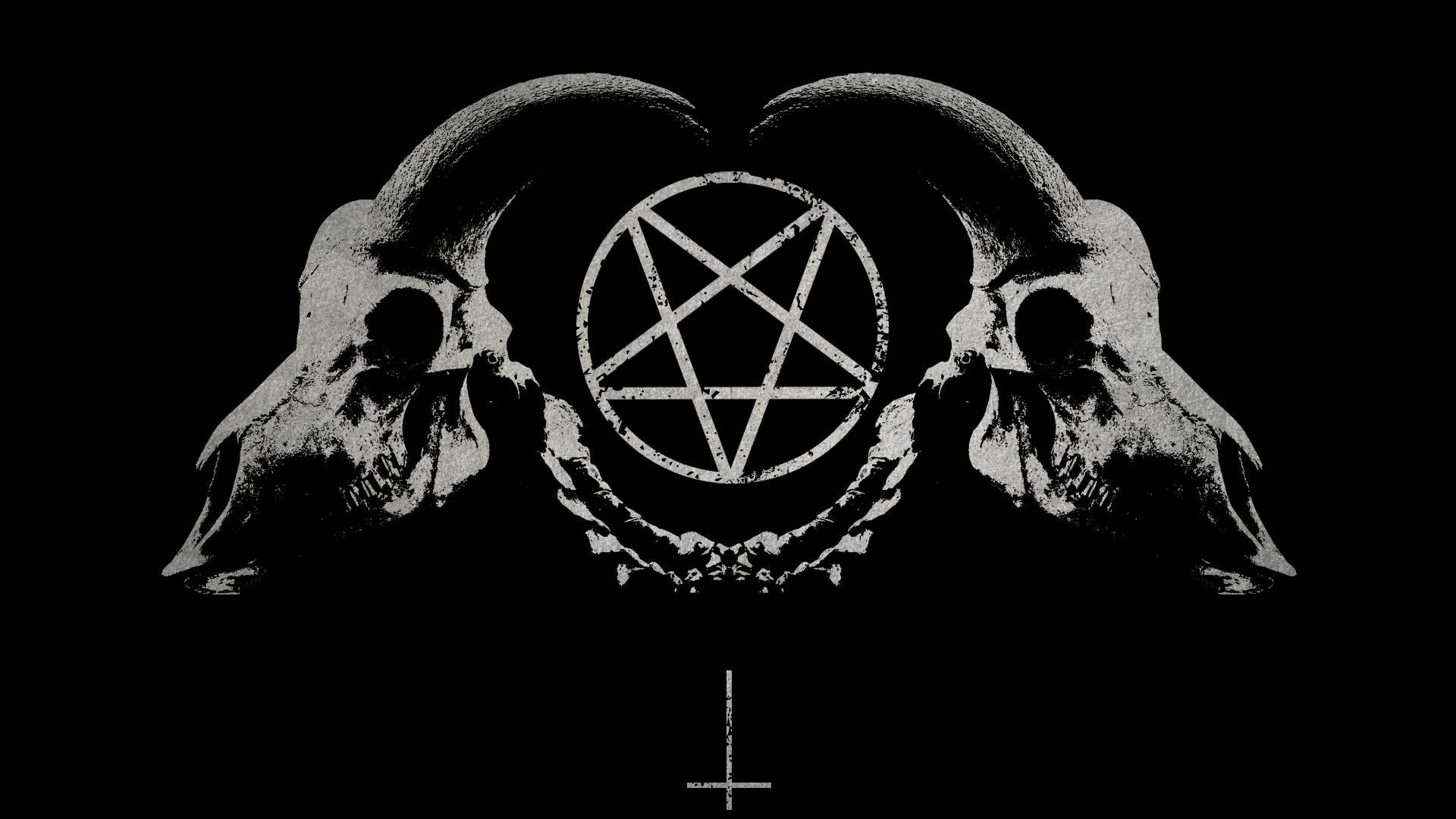 1920x1080 horns, satan occult, background,high quality photos, horror, penta, symbol,  windows desktop images, gothic, skull,dark, humor images Wallpaper HD
