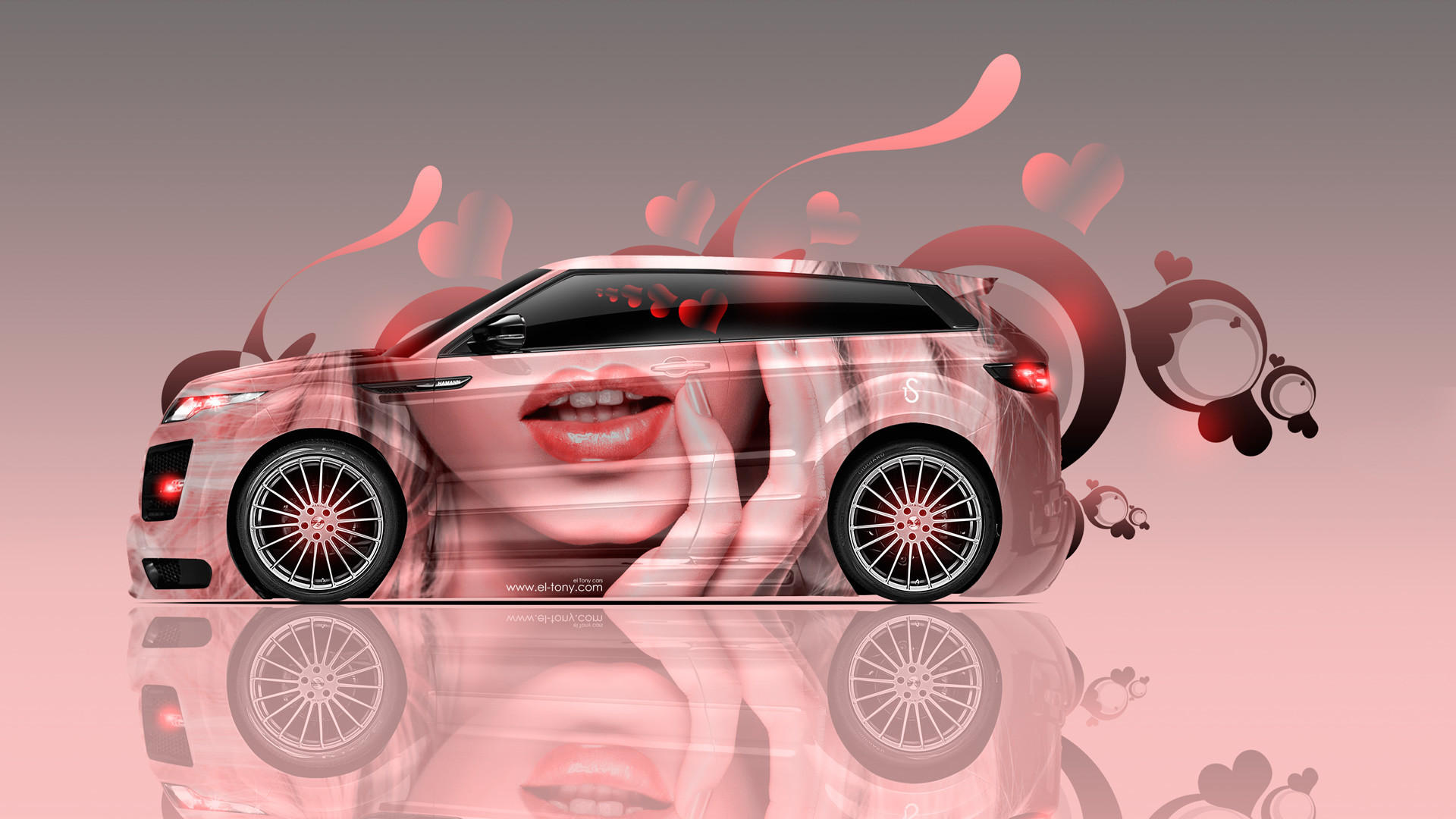 1920x1080 ... Land-Rover-Evoque-Side-Glamour-Girl-Lips-Aerography- ...