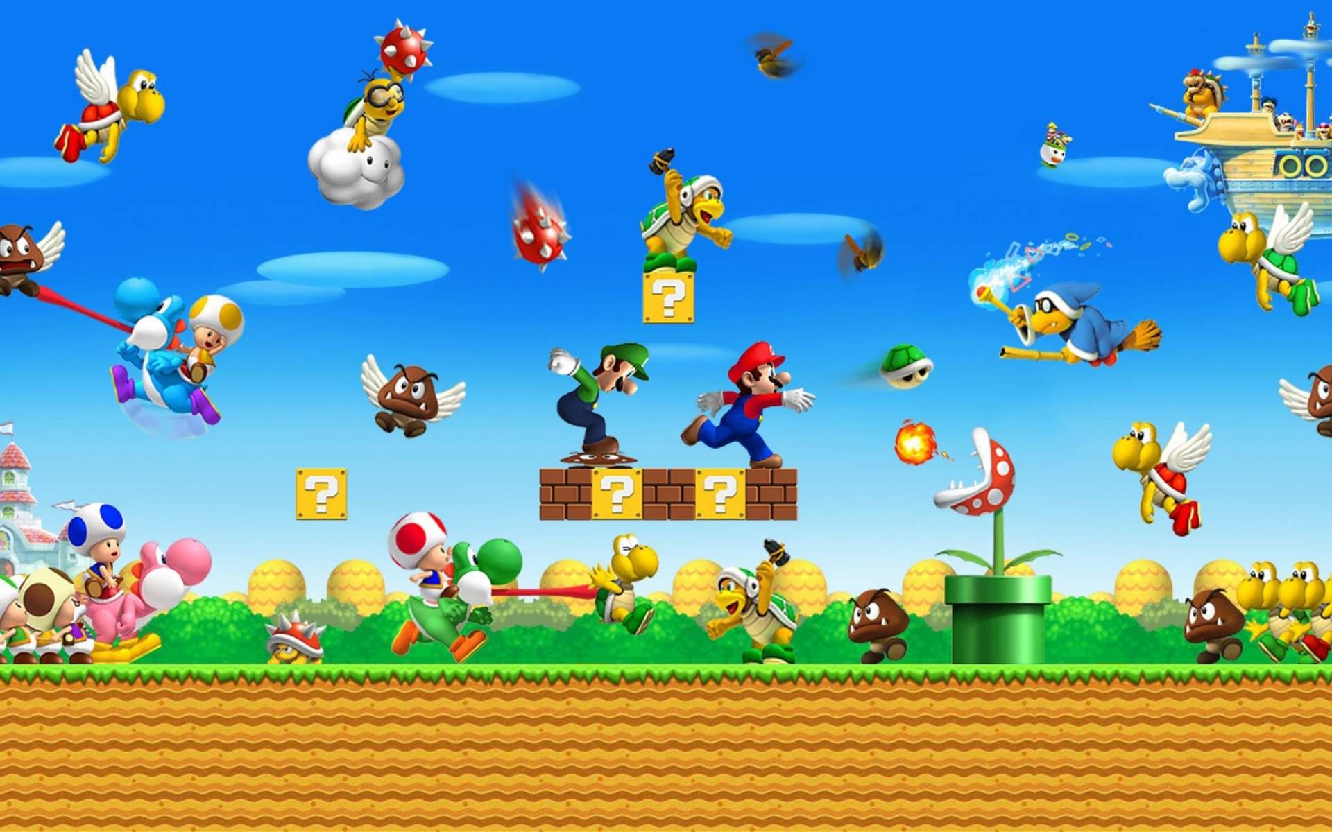 1920x1200 Super Mario Wallpaper wide pics pc - Games Backgrounds