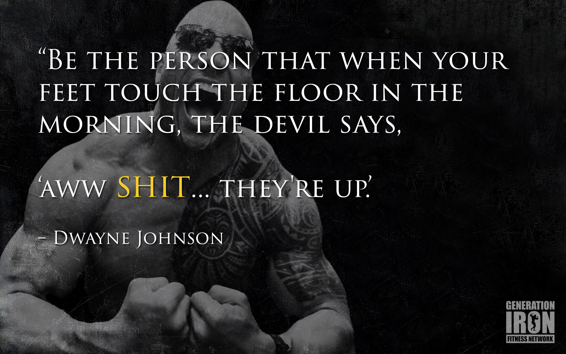 1920x1200 Generation Iron The Rock Quote
