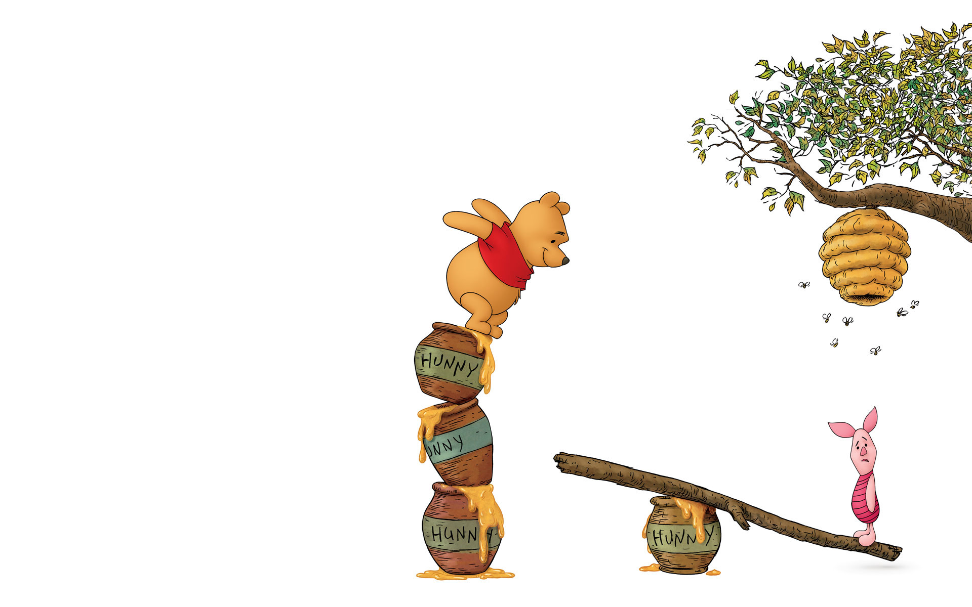 1920x1200 Piglet and Winnie the Pooh wallpaper - Click picture for high resolution HD  wallpaper