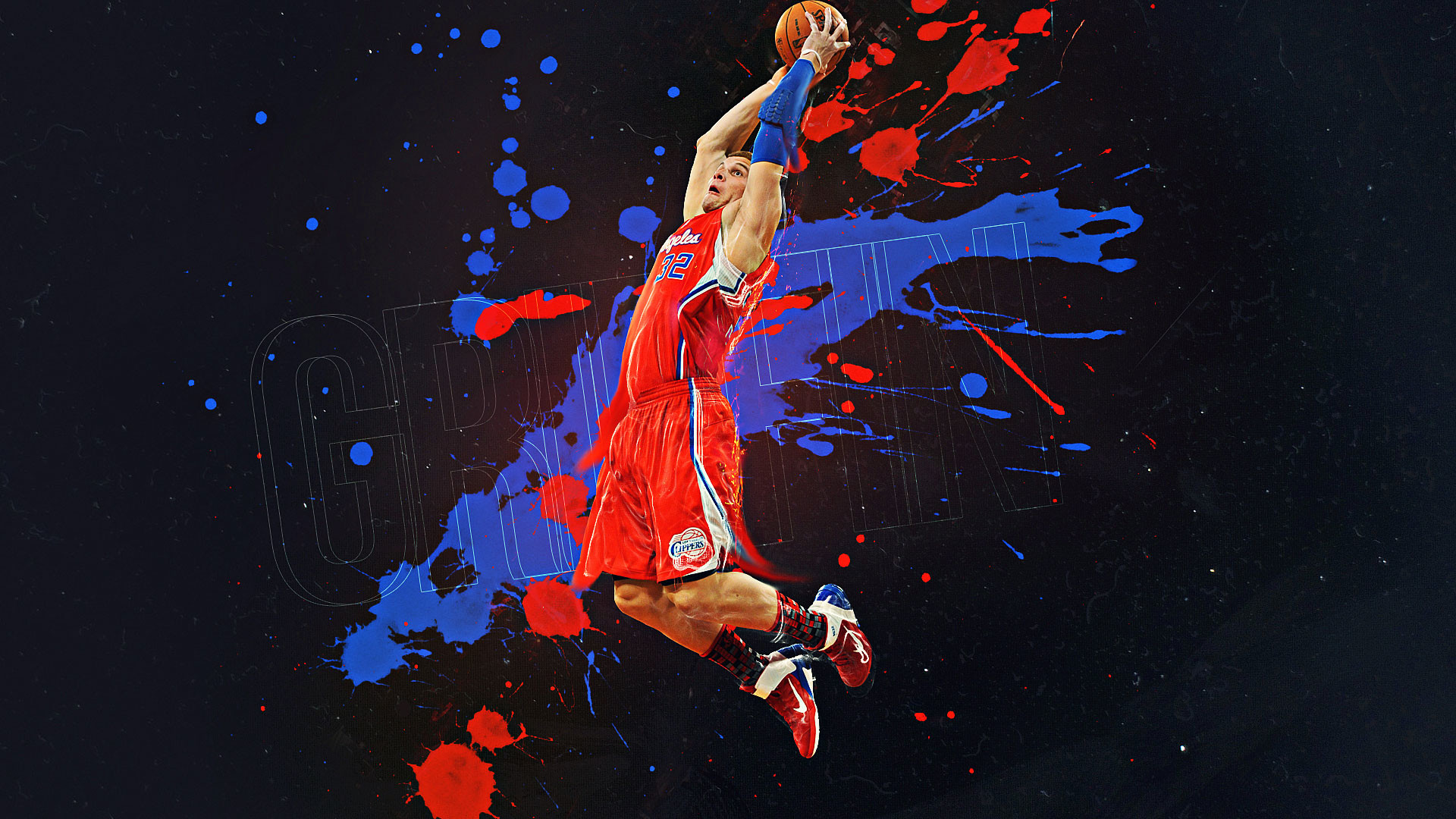 1920x1080 Blake Griffin Losangeles Clippers HD Background.