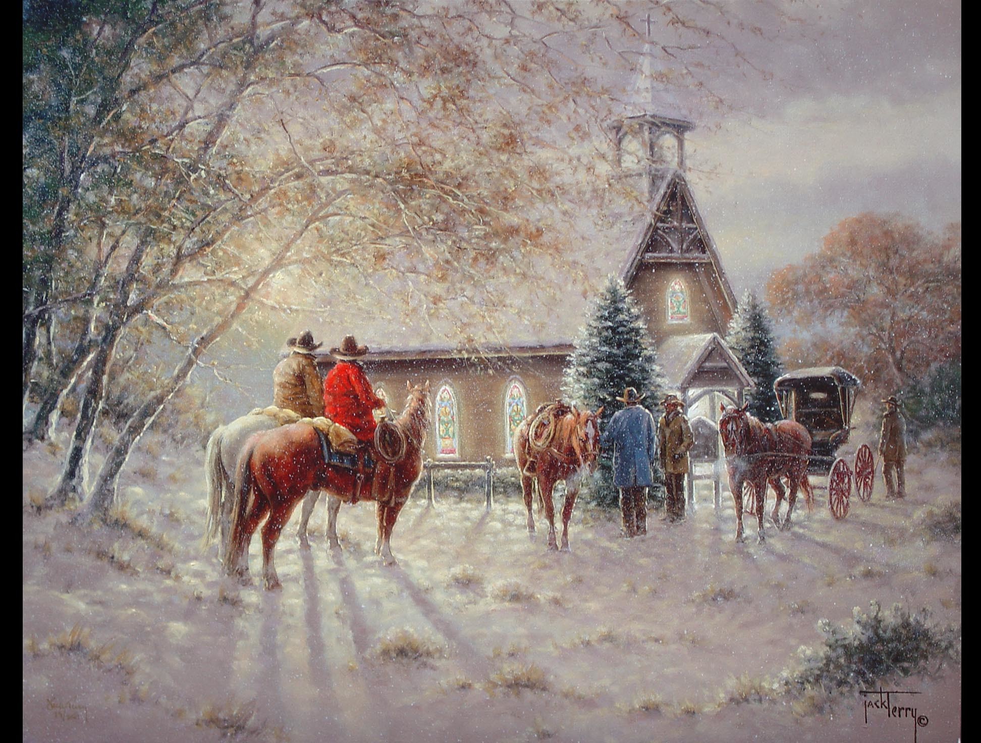 1944x1472 Victorian Christmas Scenes Wallpaper | Jack Terry - First Ones There