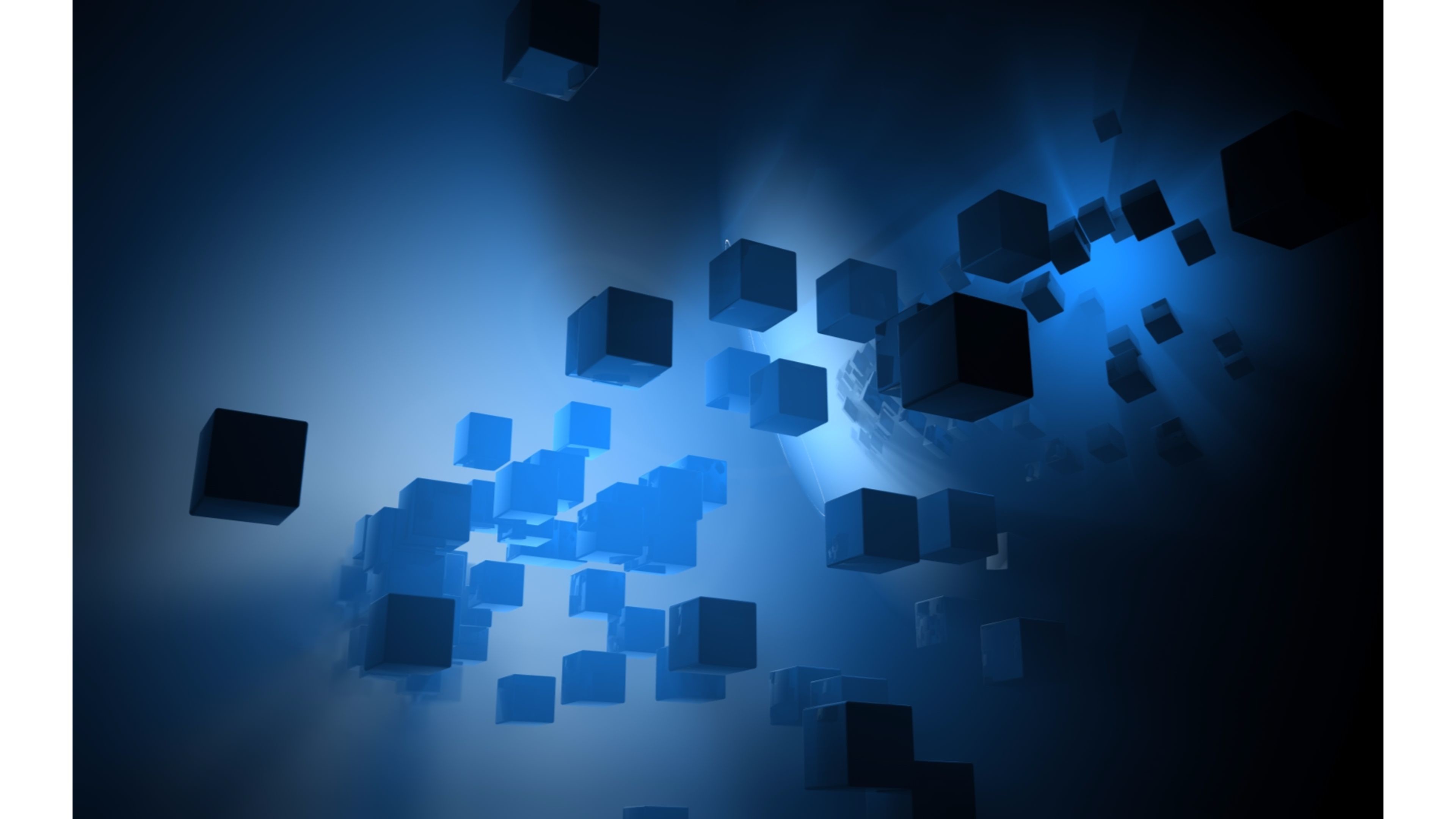 3840x2160 Blue and Black Cubes 2016 4K Abstract Wallpapers