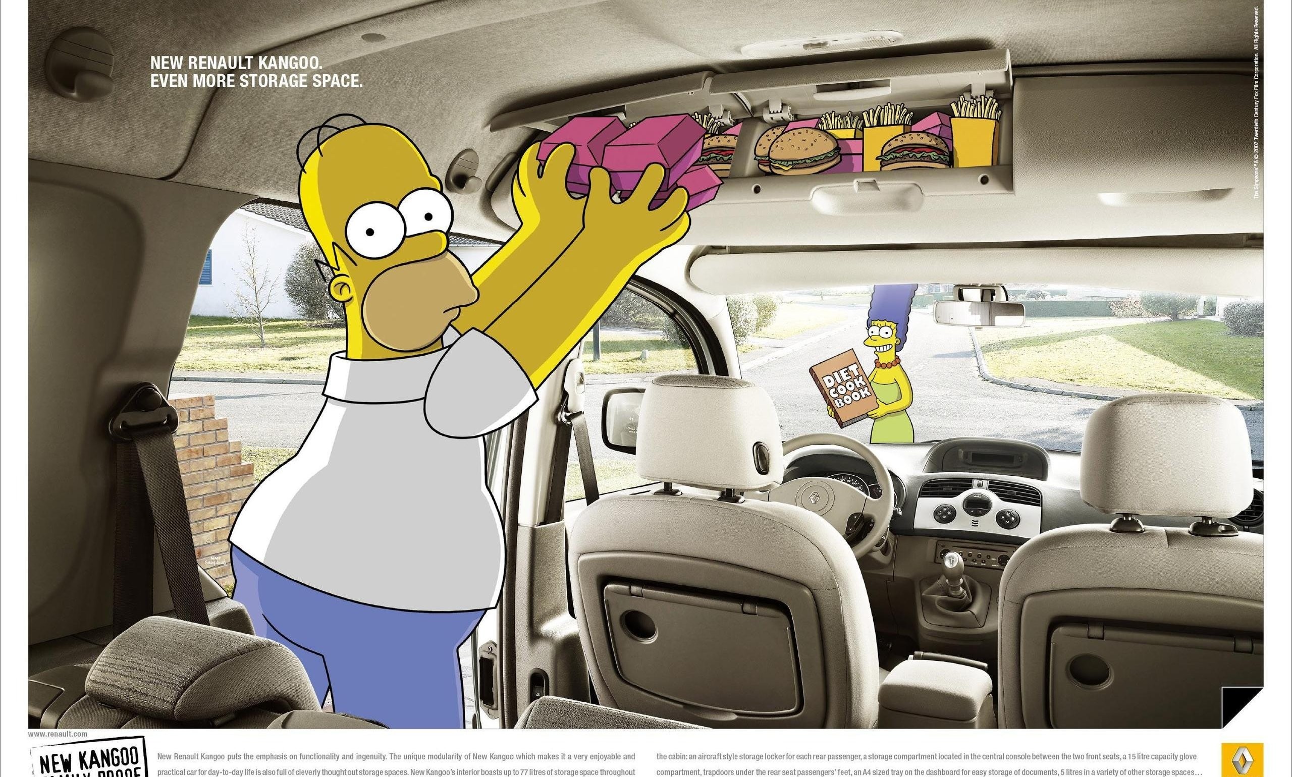 2560x1540 Renault Kangoo Simpsons Advertising