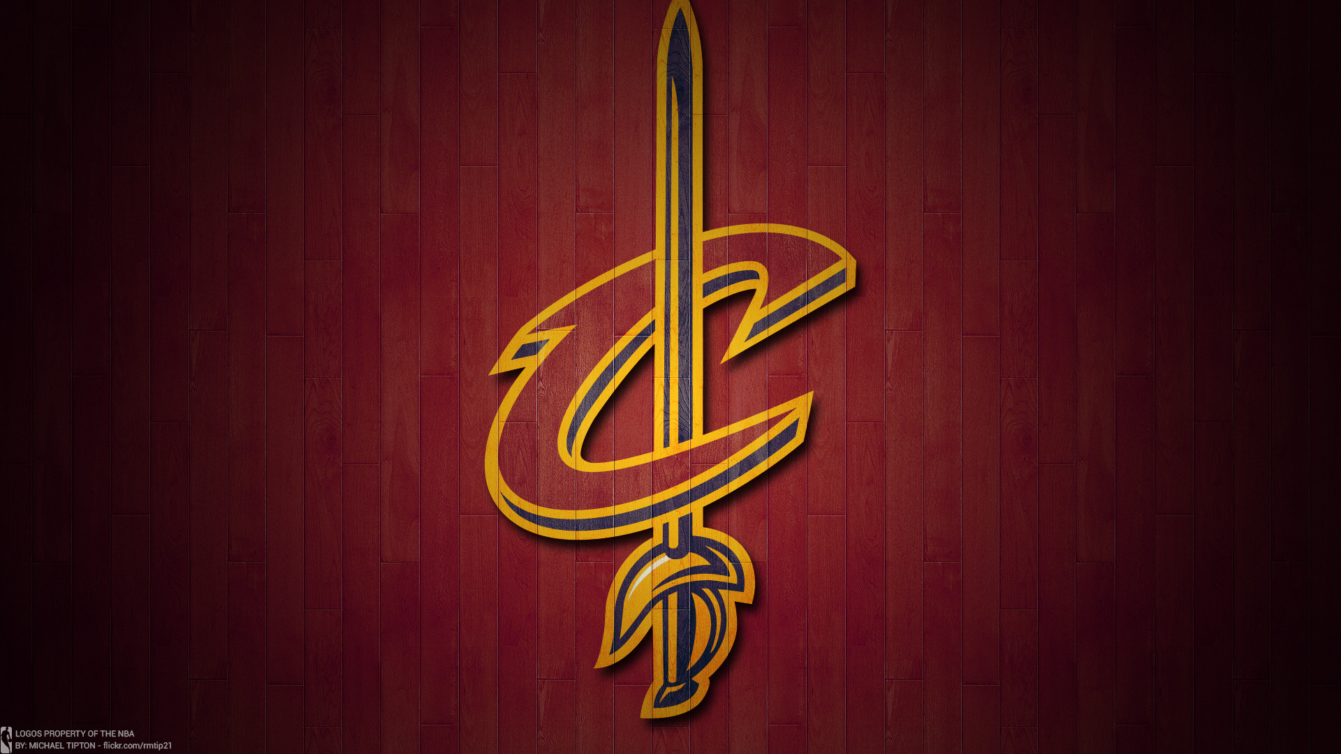 1920x1080 NBA 2017 Cleveland Cavaliers hardwood logo desktop wallpaper