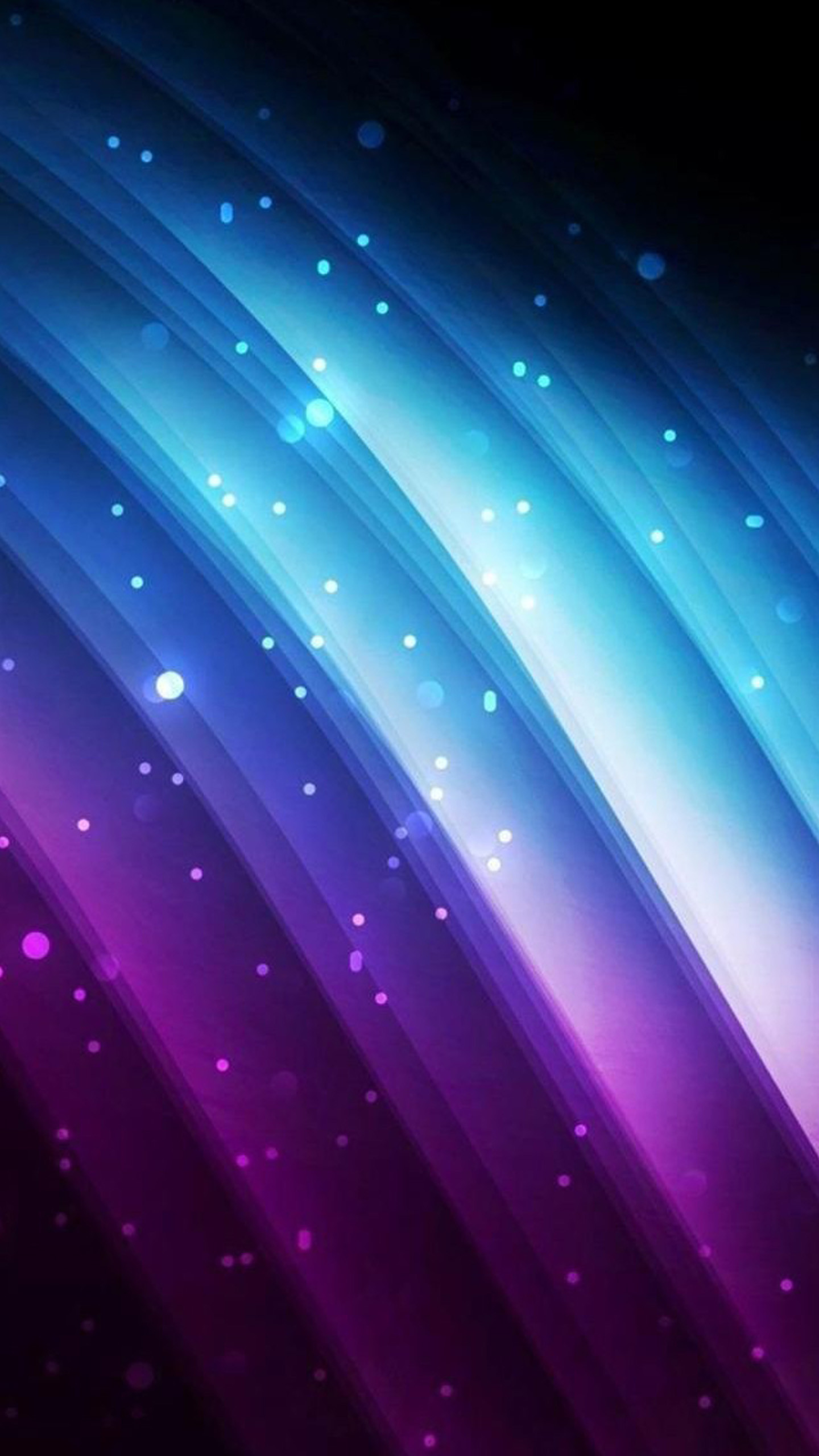 1440x2560 Abstract Purple And Blue Waves Wallpaper