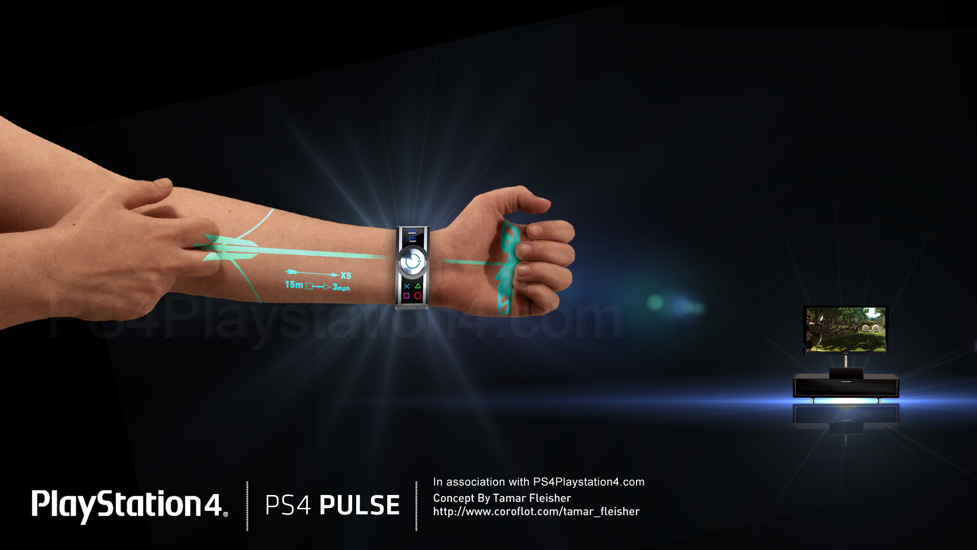 1920x1080 PS4 Controller Pulse - Bow & Arrow - Download ...