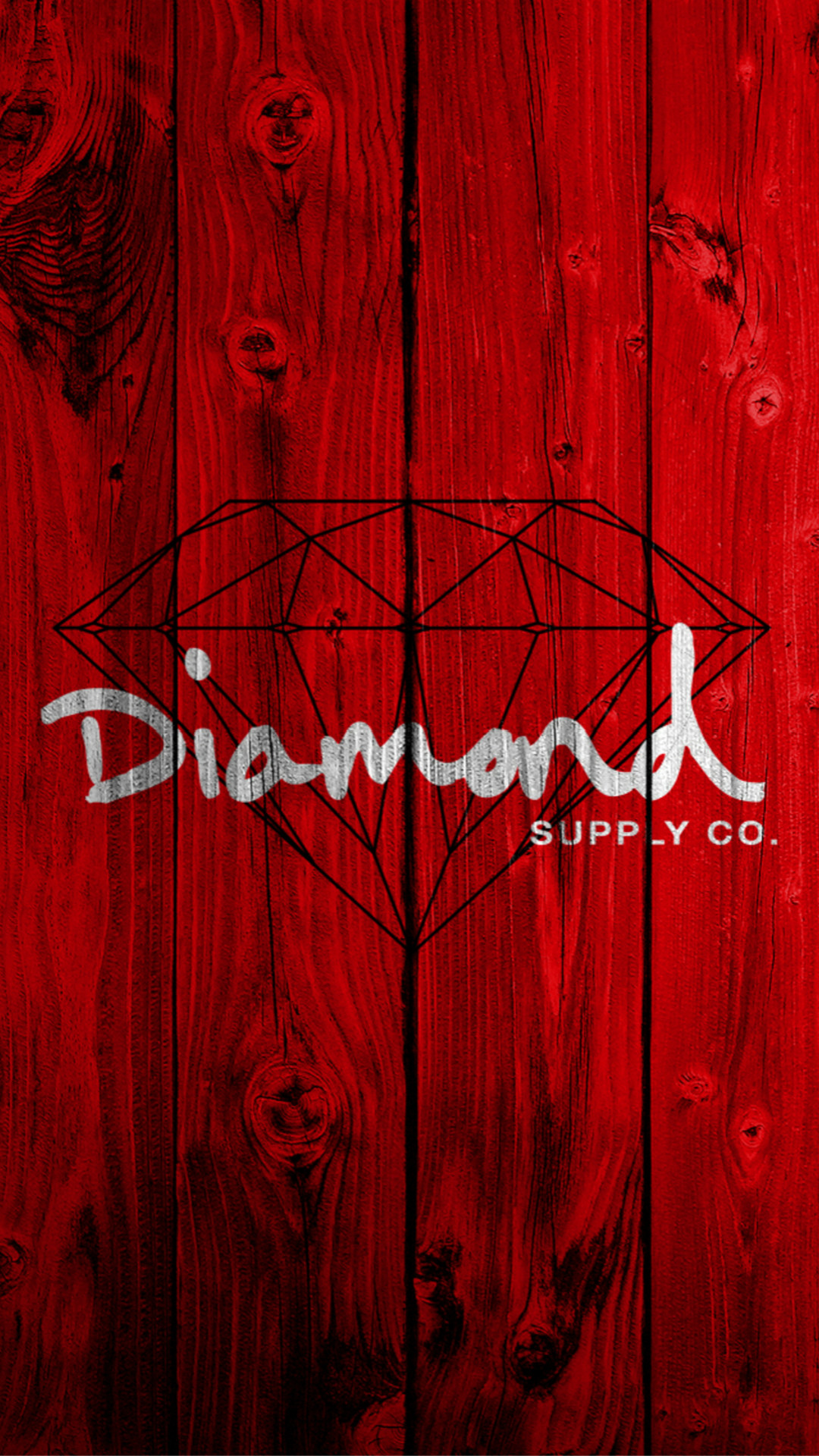 1080x1920 Red Wooden Diamond Painting Art Drawn iPhone 6 wallpaper