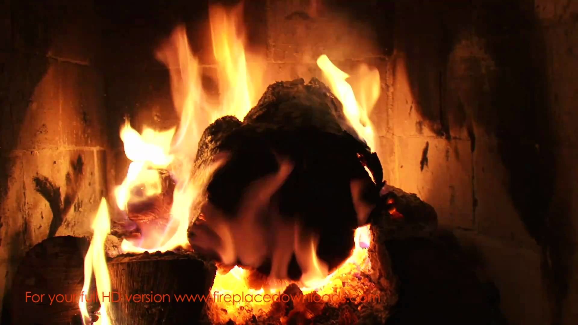 1920x1080 Virtual HD Fireplace video 1080p (Large Log fire) - Fireplace Downloads -  YouTube