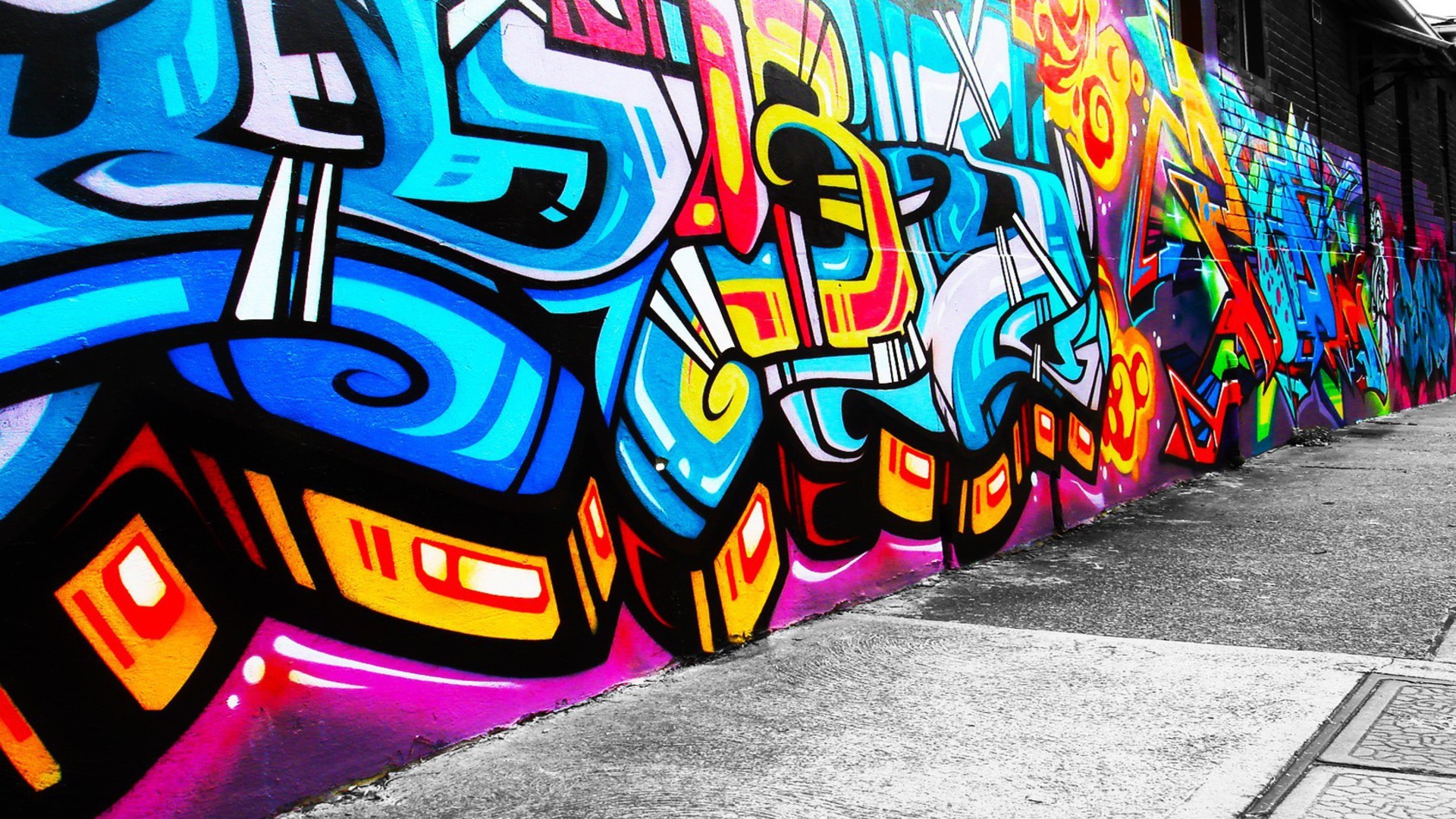 1920x1080 abstract graffiti cityscapes wallpaper