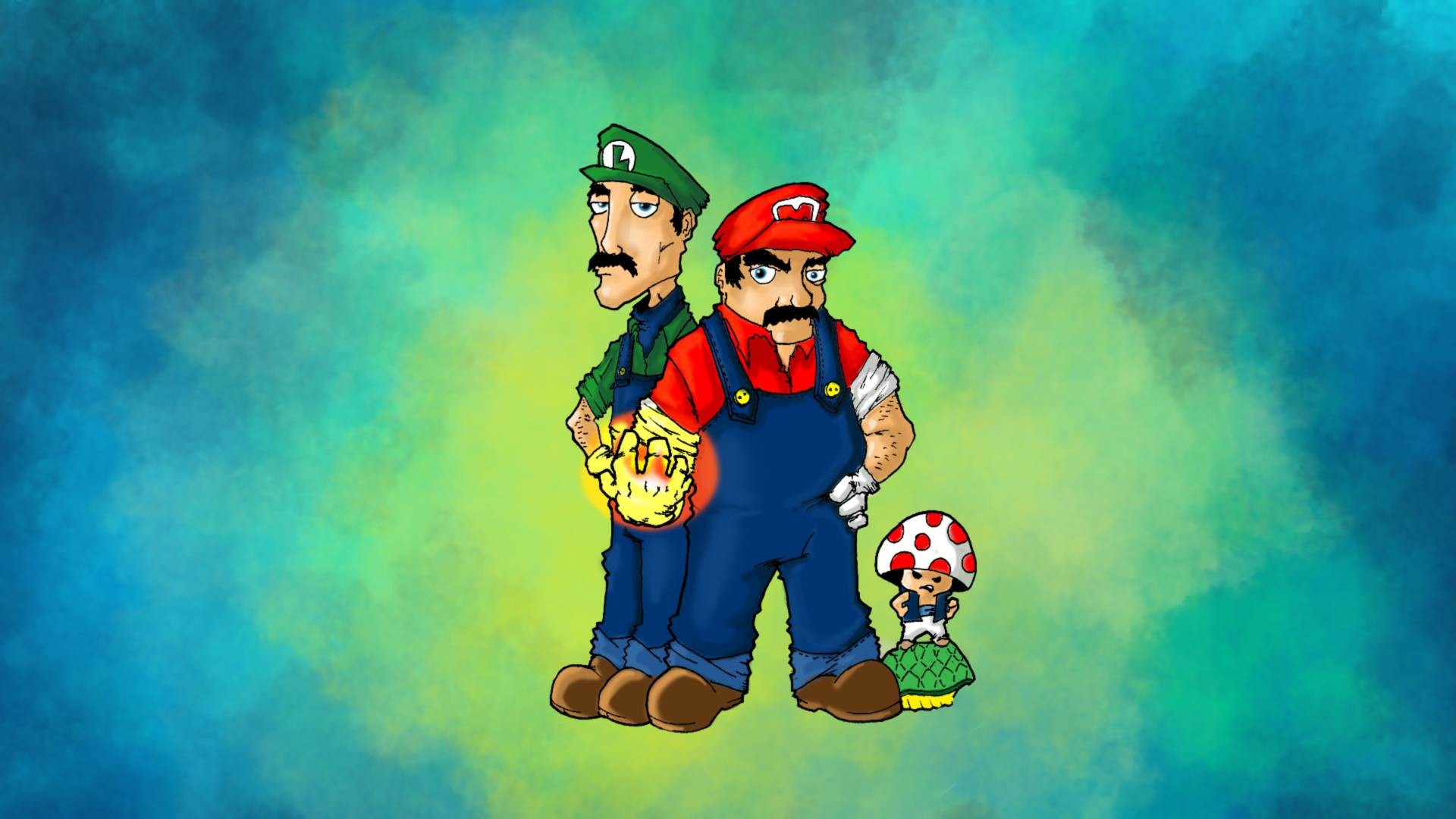 1920x1080 Luigi and Mario - Super Mario Wallpaper