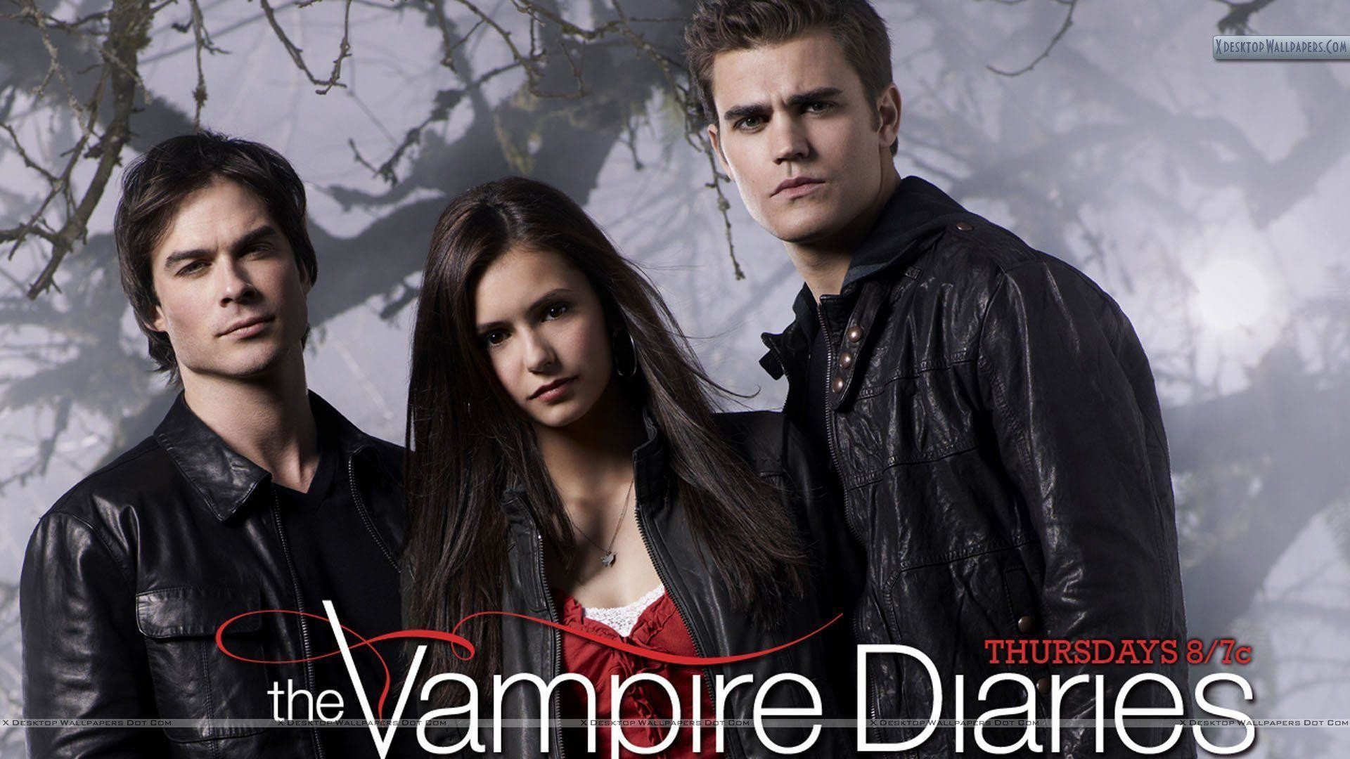 1920x1080 Vampire Diaries Elena Stefan Damon wallpaper - 224216