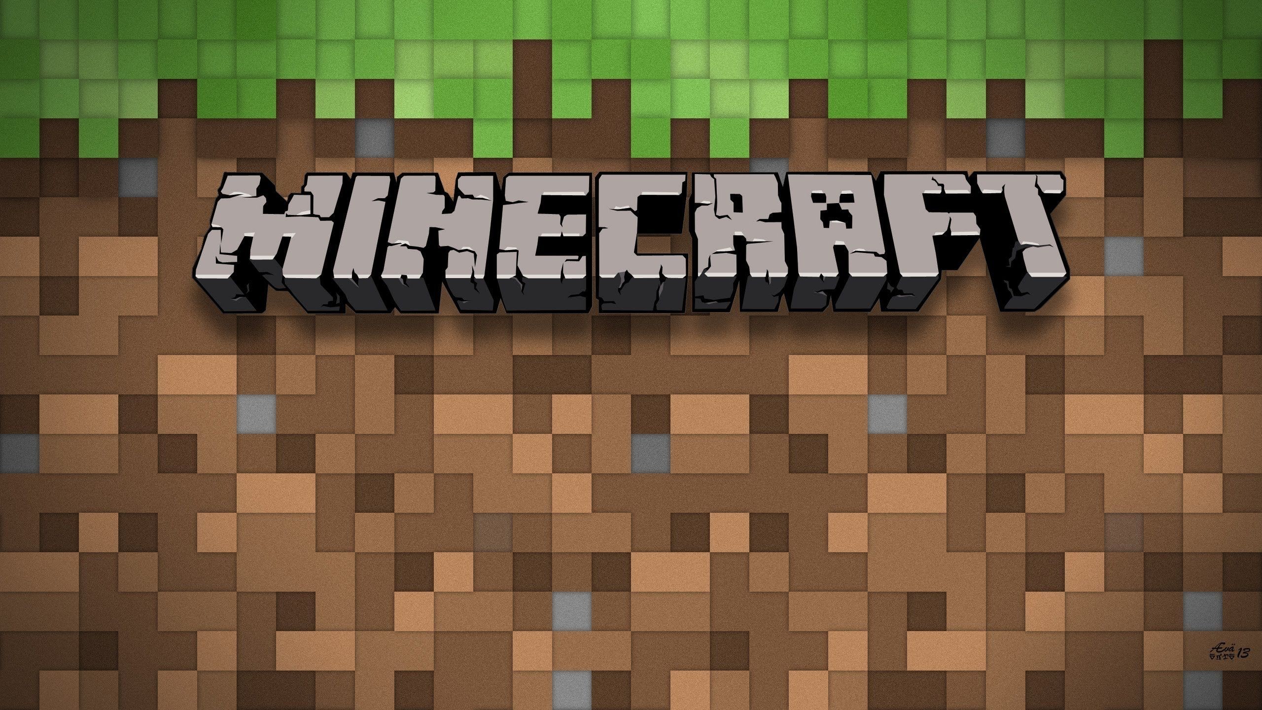 2560x1440 Minecraft Youtube, grass, logo,  HD Wallpaper and FREE .