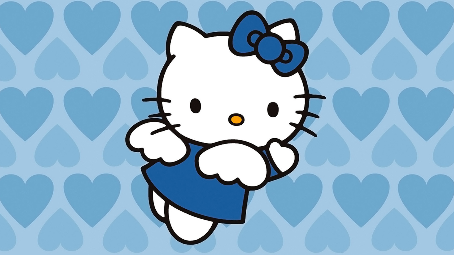 1920x1080 Angel Blue Hearts Hello Kitty - Angel Blue Hearts Hello Kitty