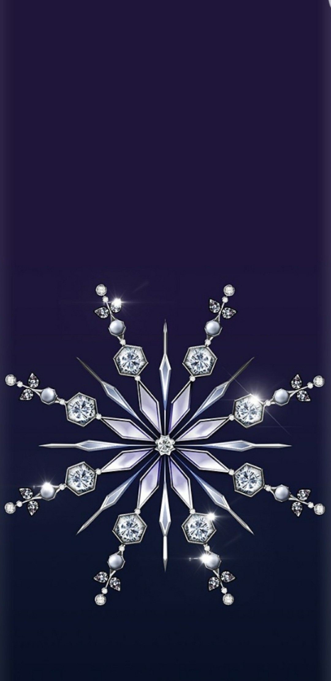 1080x2220 Diamond Snowflake Wallpaper