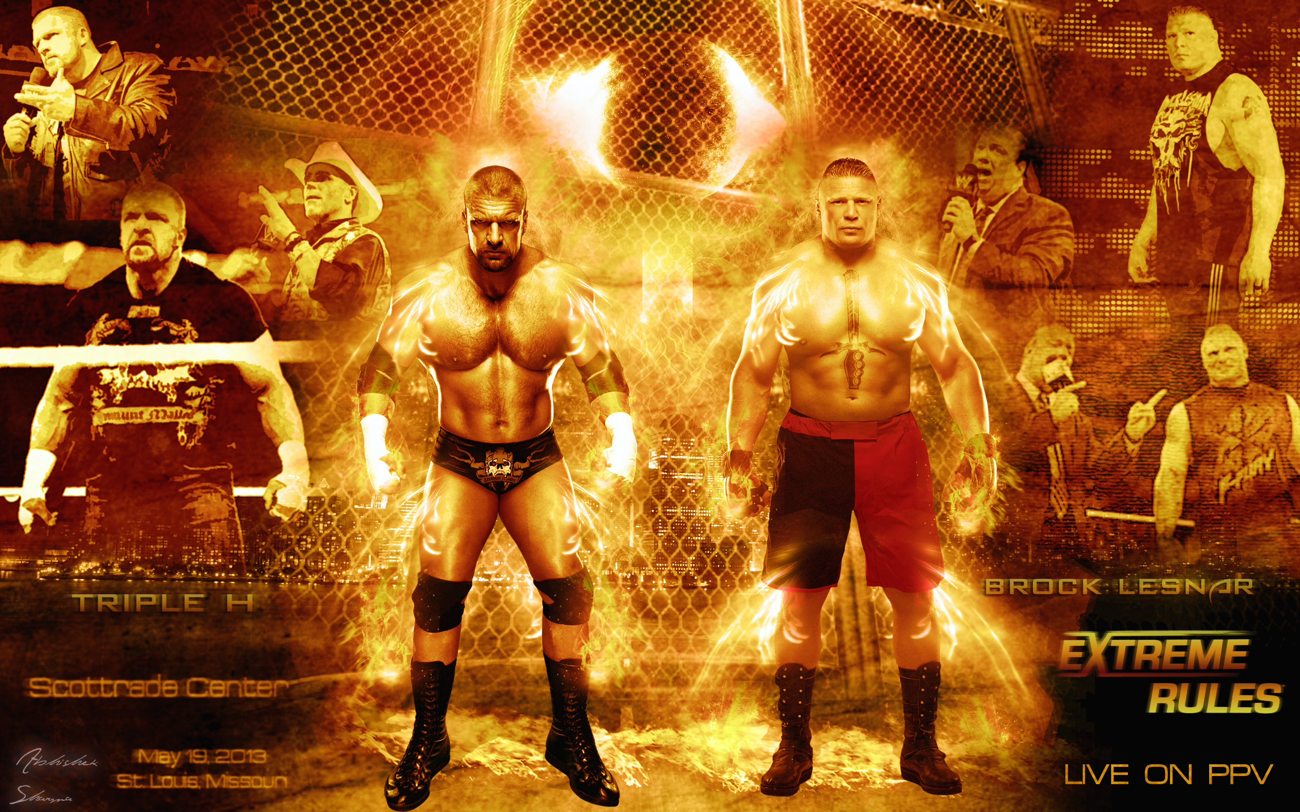 2560x1600 ... abhishekawsomesharma Triple H Vs Brock Lesnar -Extreme Rules by  abhishekawsomesharma