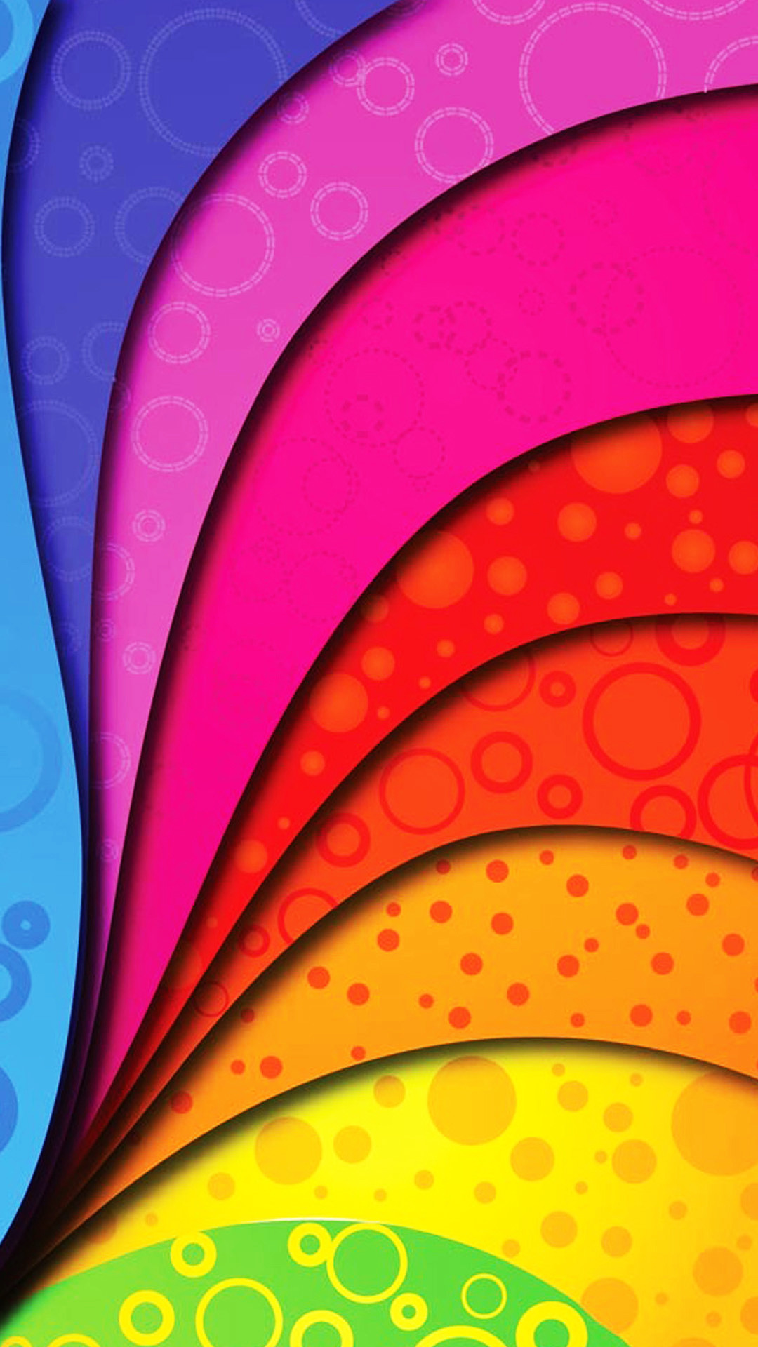 1080x1920 Colorful Swirl Rainbow Dots Android Wallpaper ...