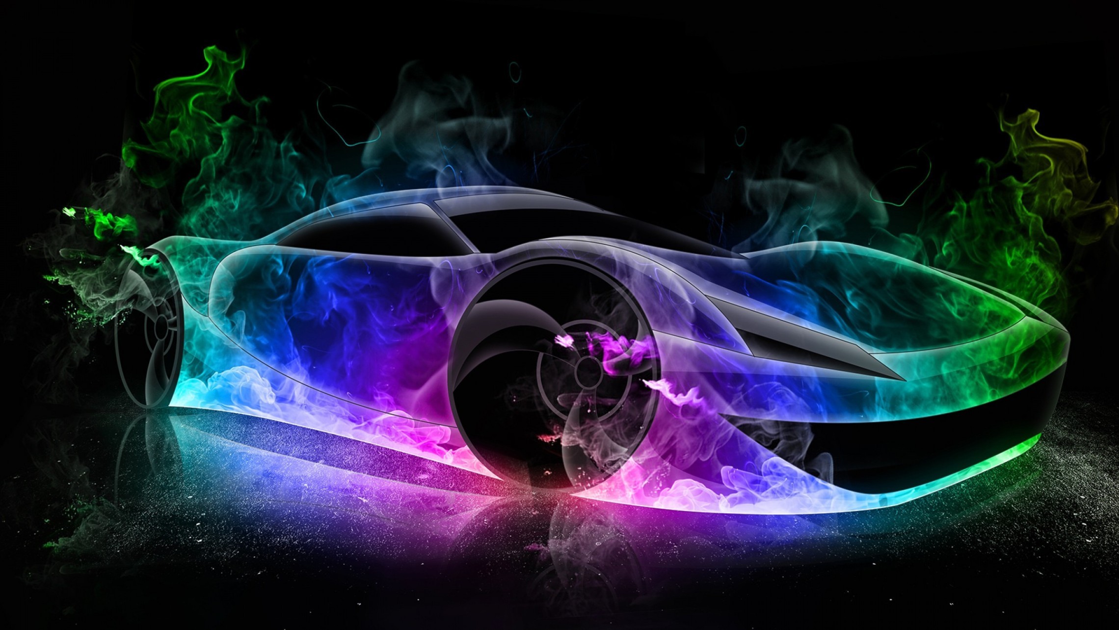 2280x1283 Ultra 3d colorful car high definition wallpapers