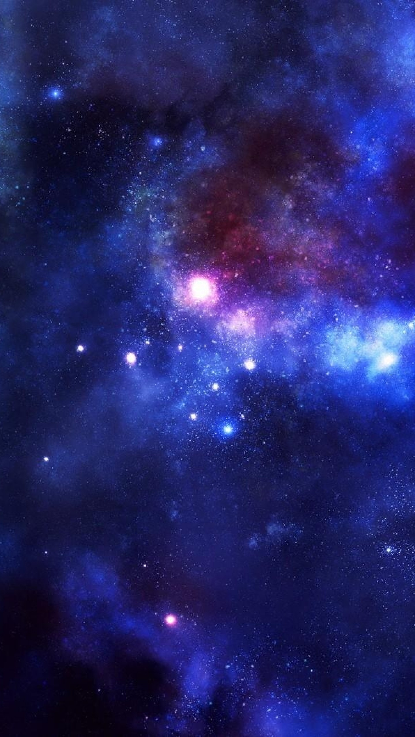 1440x2560 Preview wallpaper nebula, stars, universe, light 