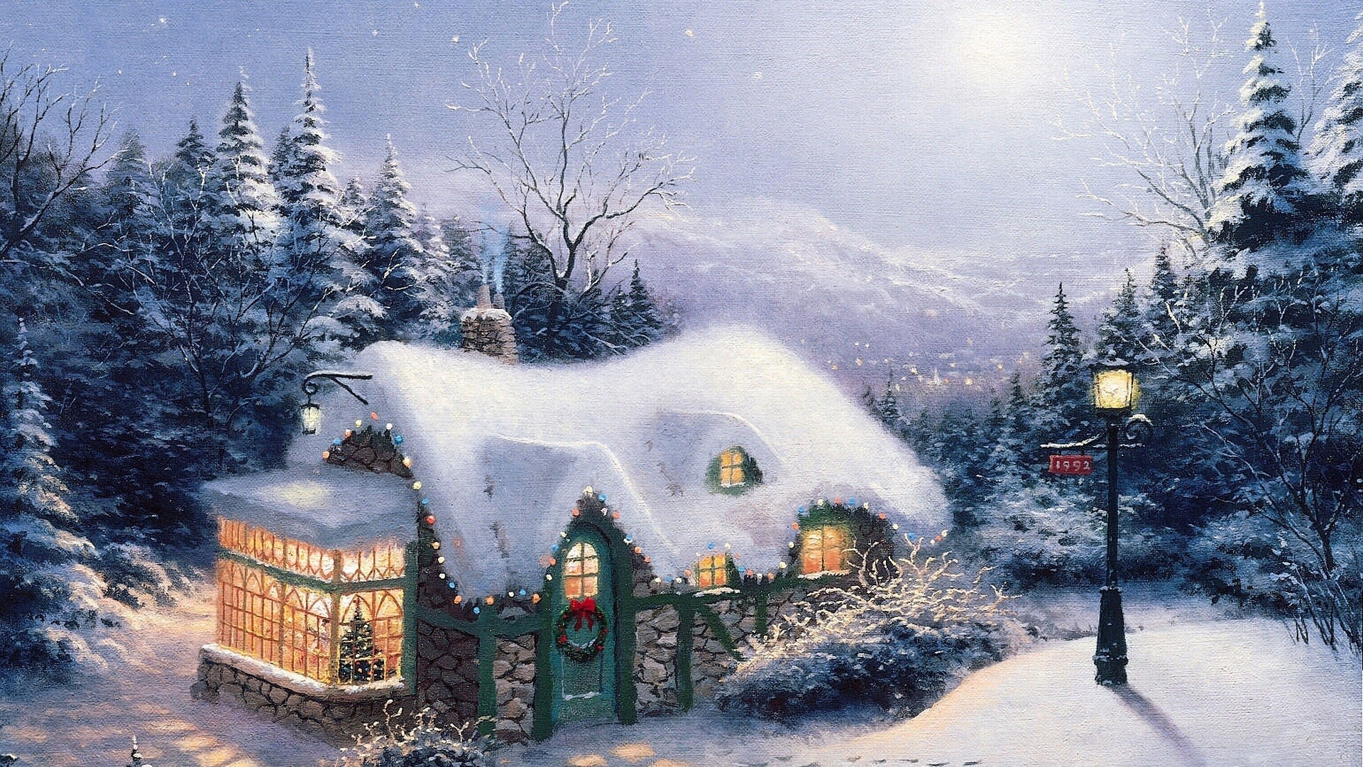1920x1080 Christmas snow paintings and wallpapers – Christmas Wishes Greetings And  Jokes