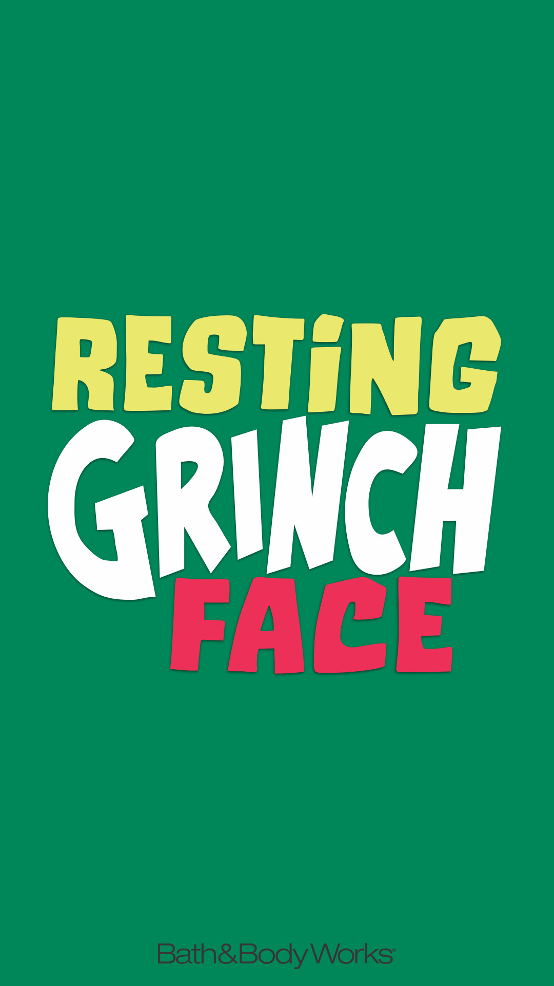 1080x1920 Bath & Body Works iPhone Wallpaper Resting Grinch Face